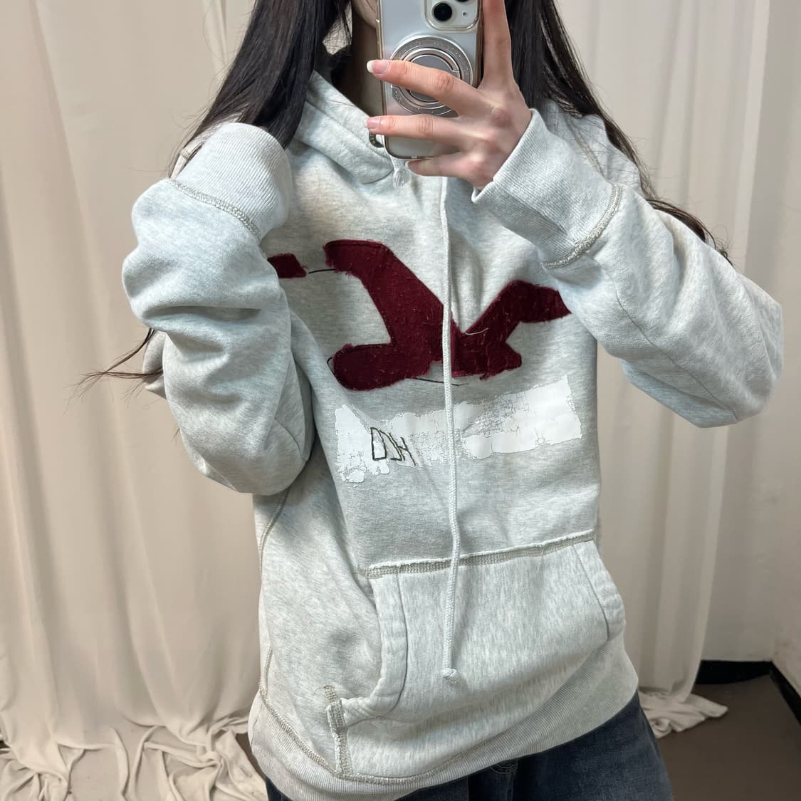 Hollister melange grey hoodie 상품이미지3