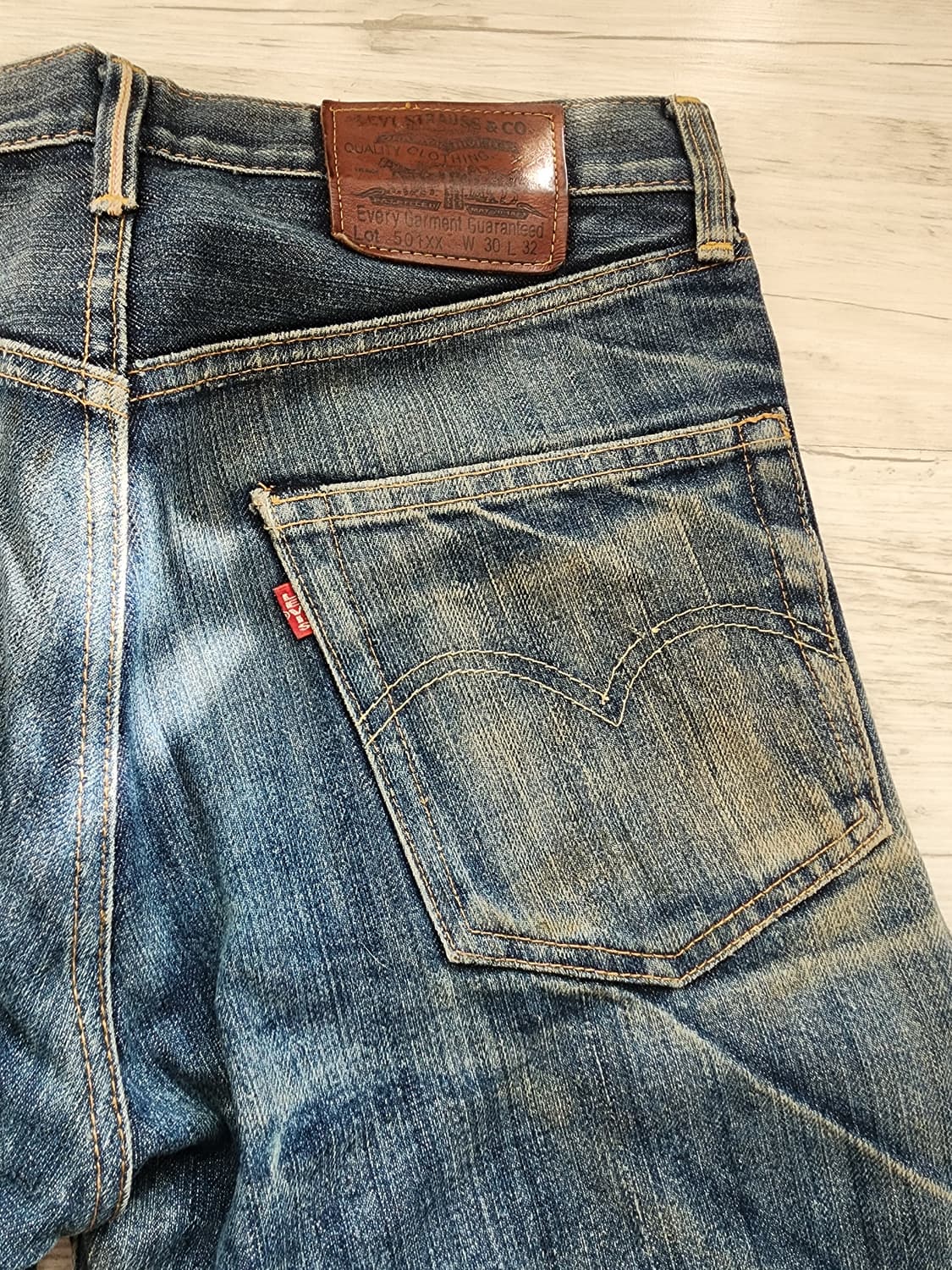 리바이스 501XX 셀비지 워싱 복각 데님. USA W30 LVC 청바지 상품이미지7
