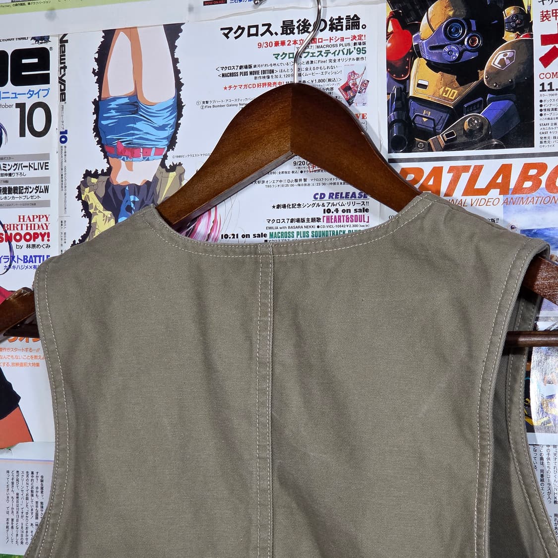 벤데이비스 베이지 버튼 코튼 베스트 상품이미지7