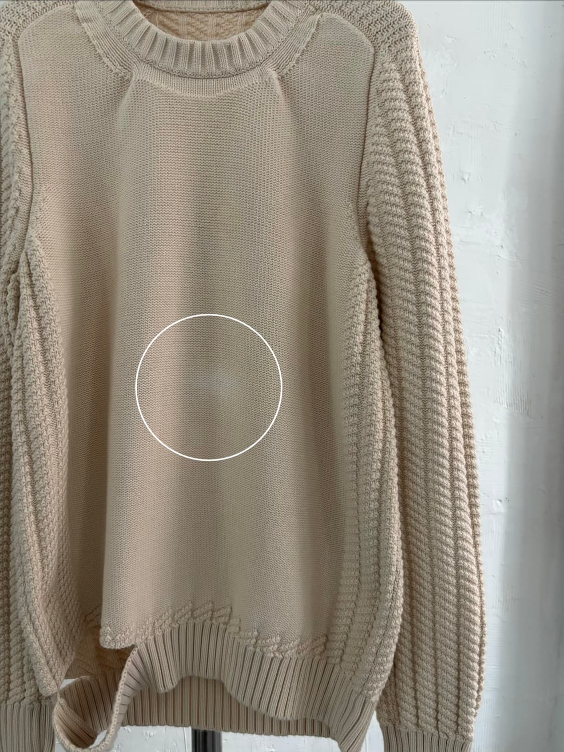 Maison Margiela 마르지엘라 15SS 아이보리스티치 케이블니트 상품이미지9