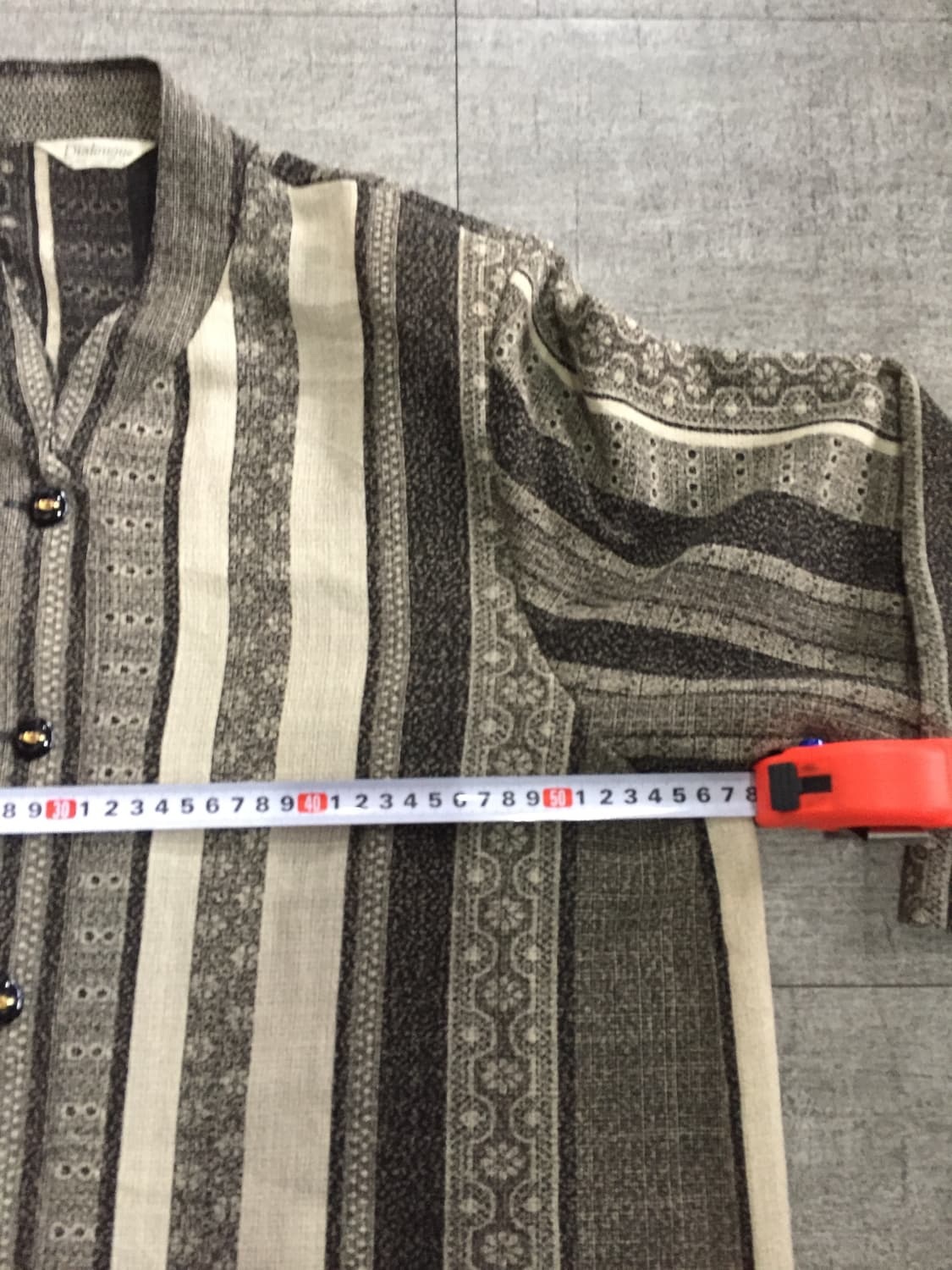 일본빈티지 Dialougue 오리엔탈보헤미안 에스닉 롱셔츠티셔츠 상품이미지2