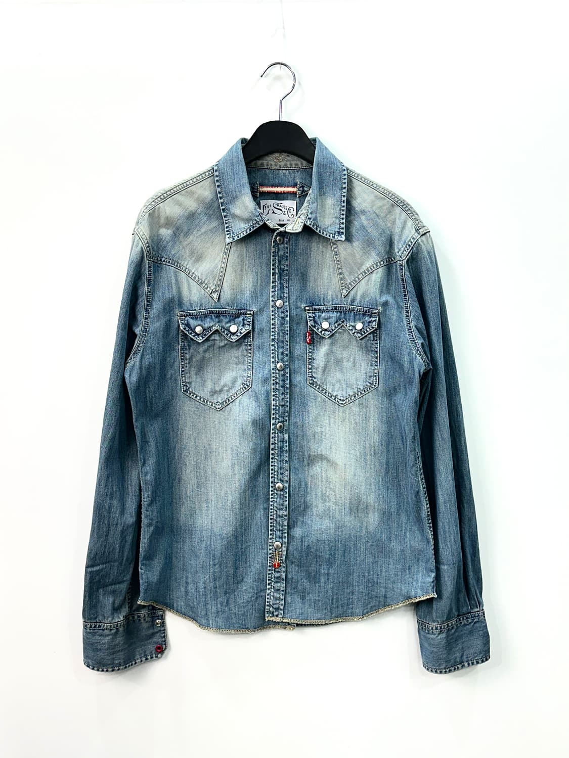 리바이스 빈티지 워싱 데님 웨스턴셔츠 M 상품이미지1