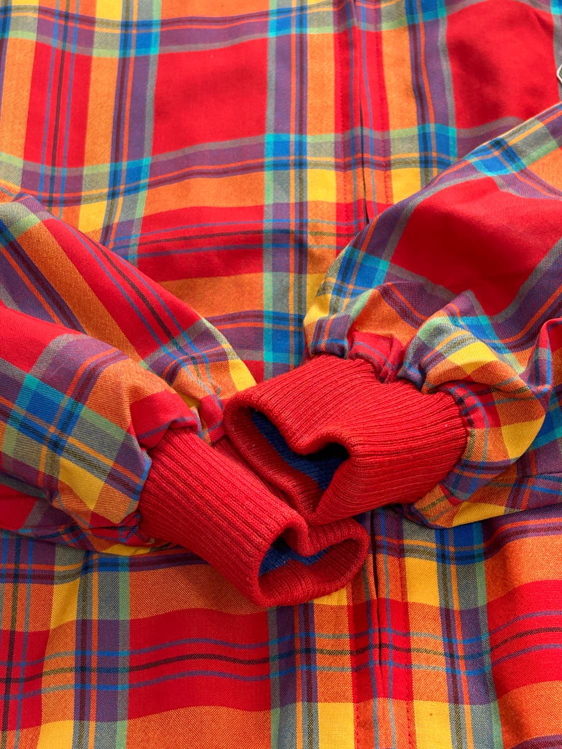 Vintage 라코스테 타탄체크 봄버 여성 95 상품이미지5