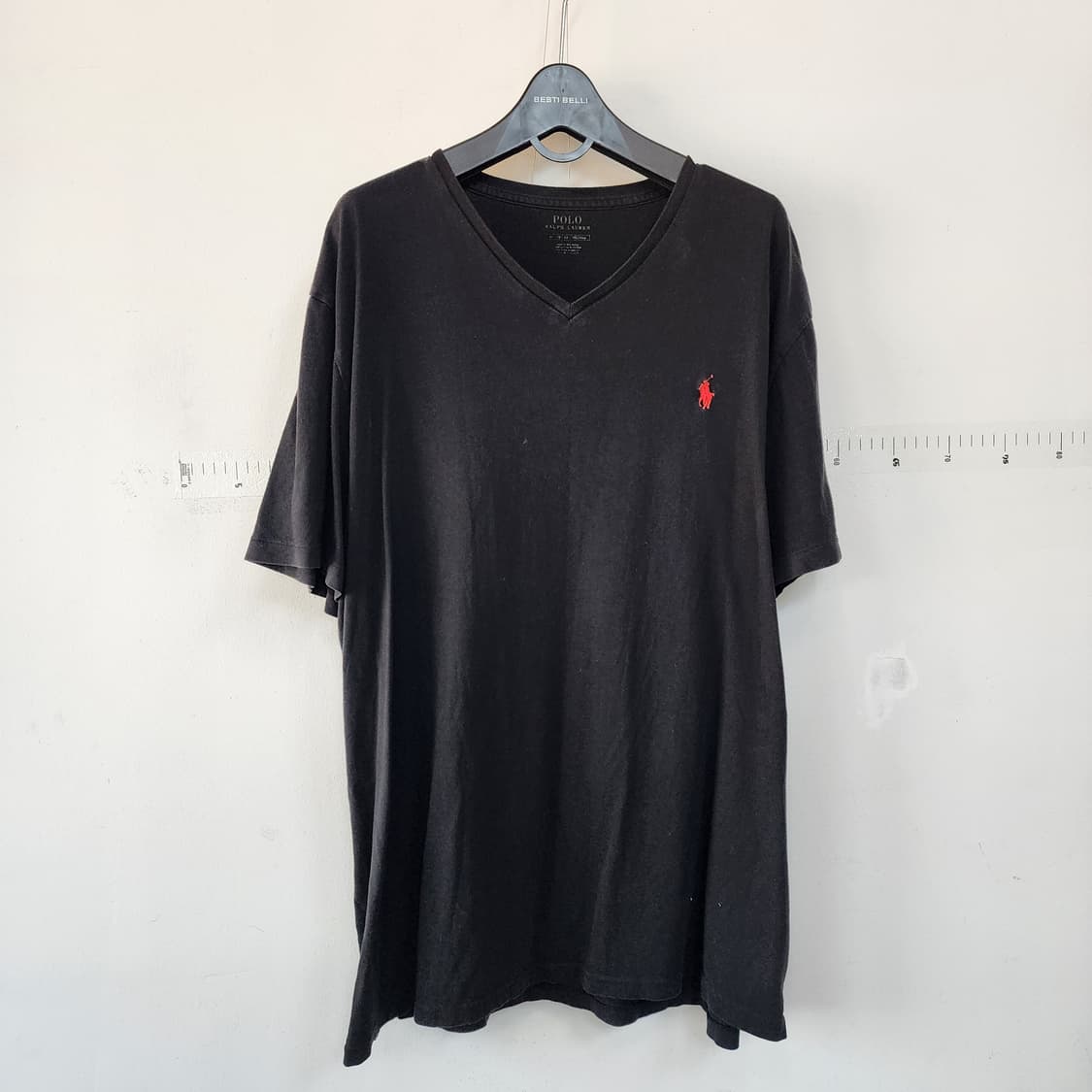 폴로 랄프로렌 블랙 브이넥 반팔 티셔츠 상품이미지1