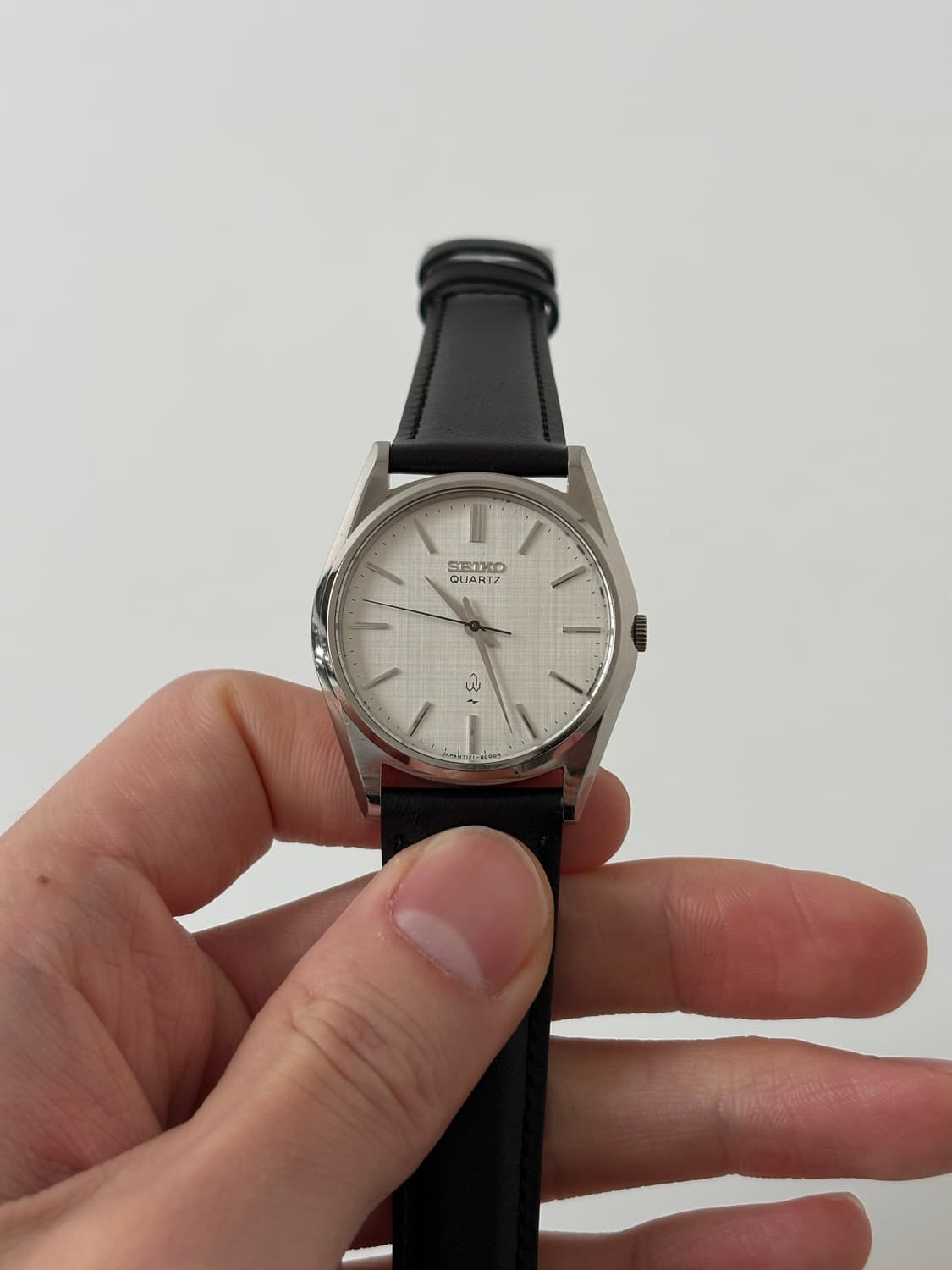 세이코 1980년대 빈티지 시계 린넨 다이얼 실버 쿼츠 남성 상품이미지2