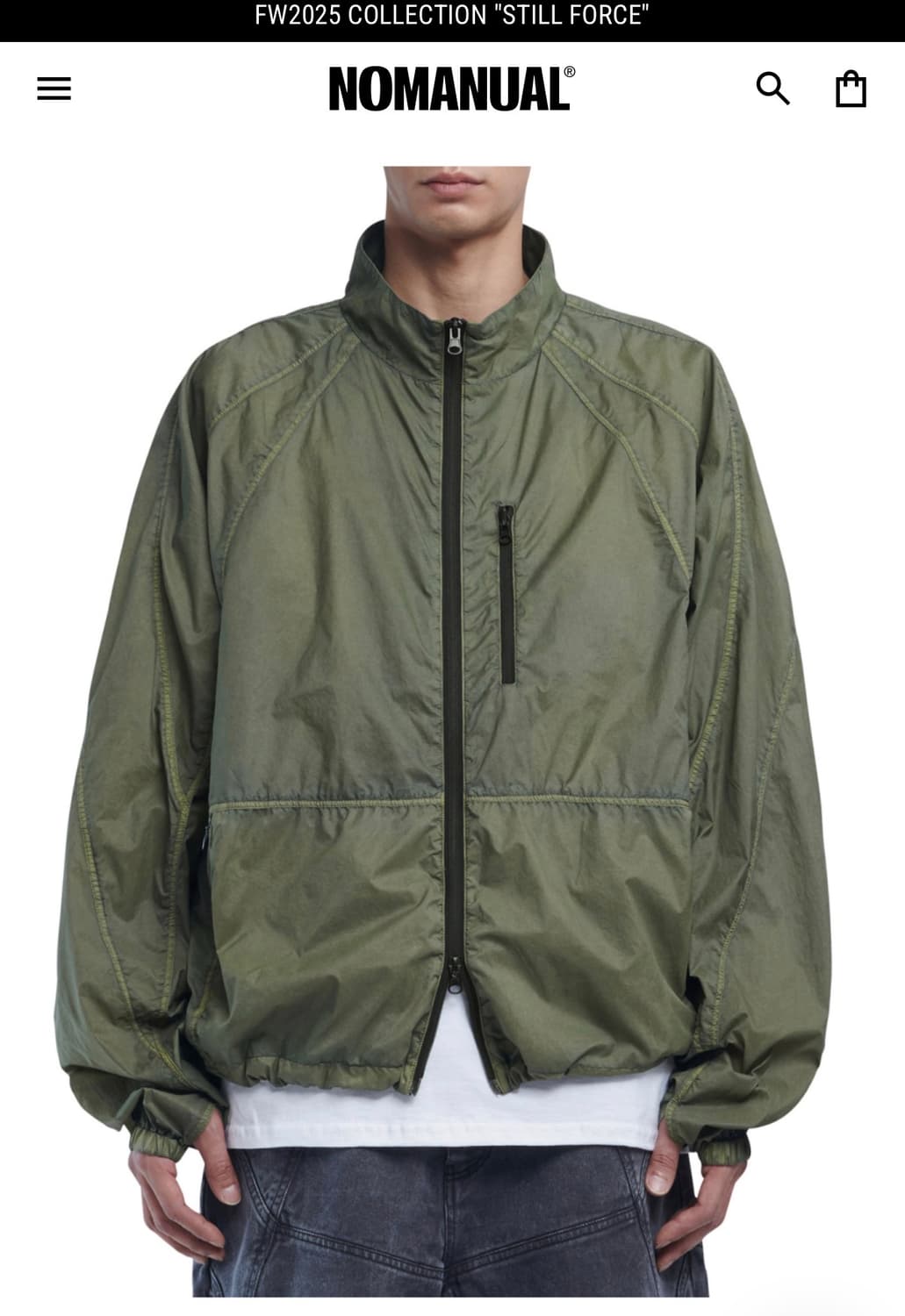 NOMANUAL T.N LIGHT WIND JACKET - KHAKI 상품이미지2