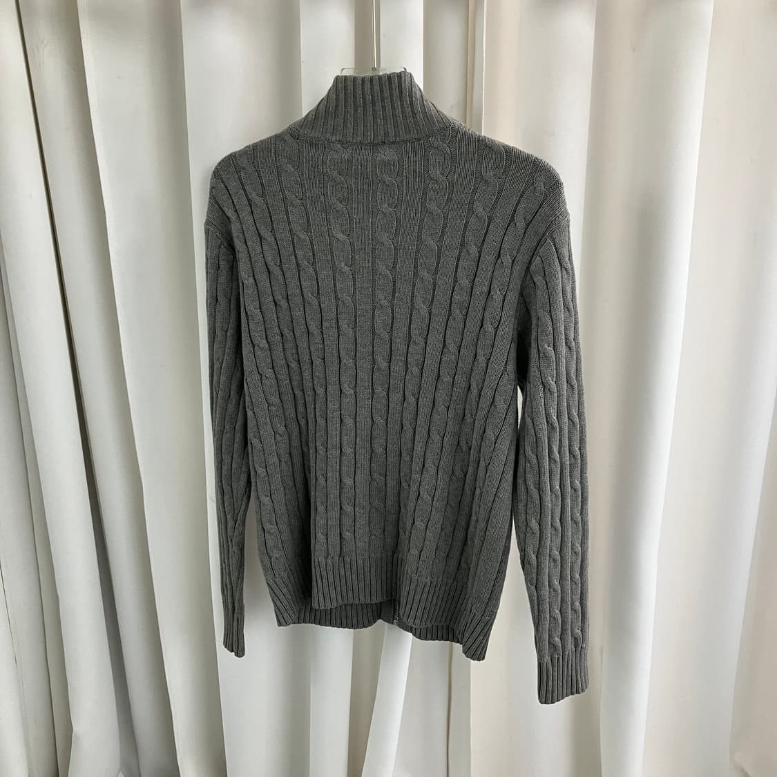 폴로 랄프로렌 그레이 케이블 니트 가디건 M 상품이미지2