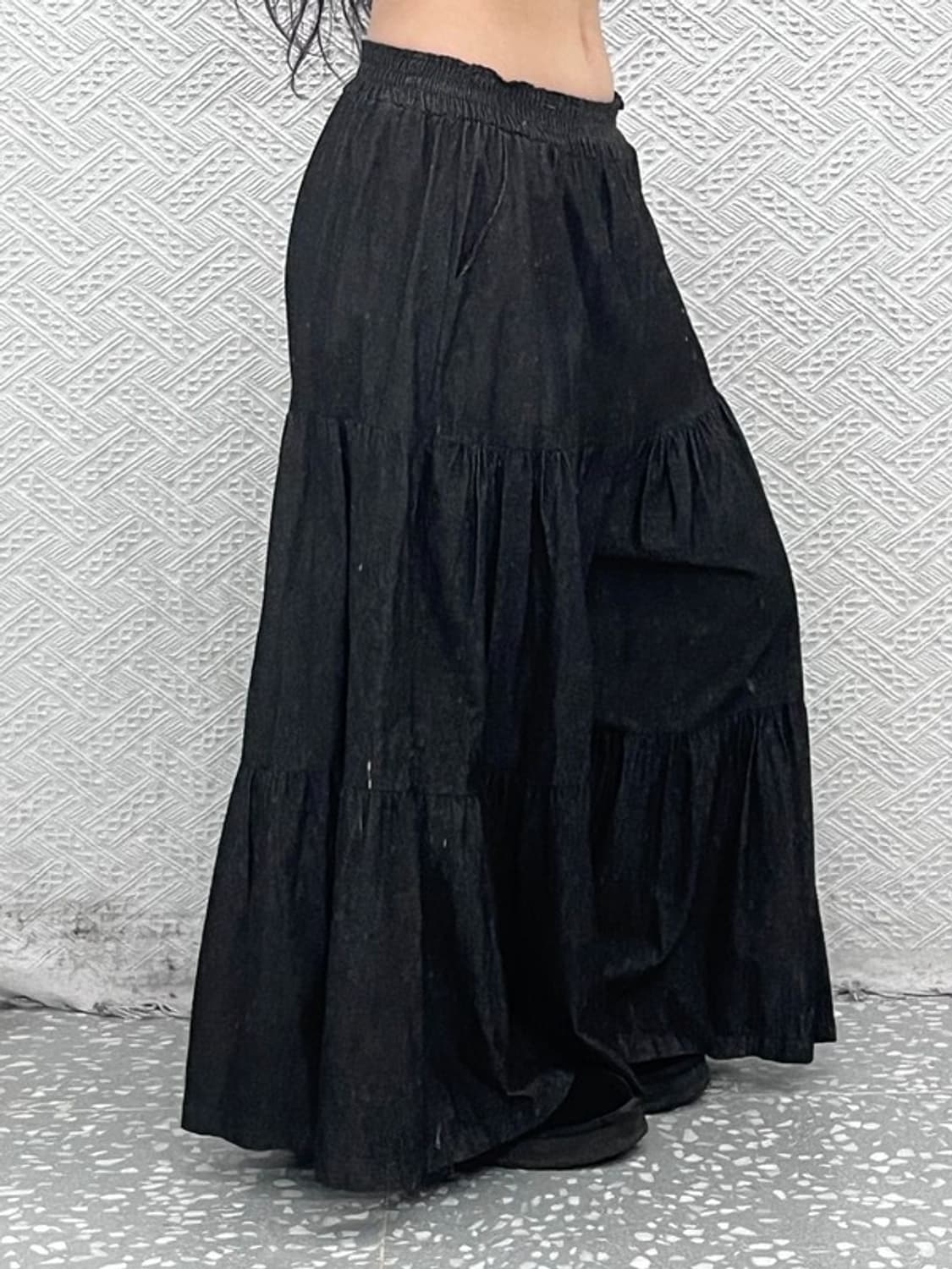 빈티지 모리 코지룩 스트릿 유니크 플레어 개더 바지 F C09403 상품이미지1