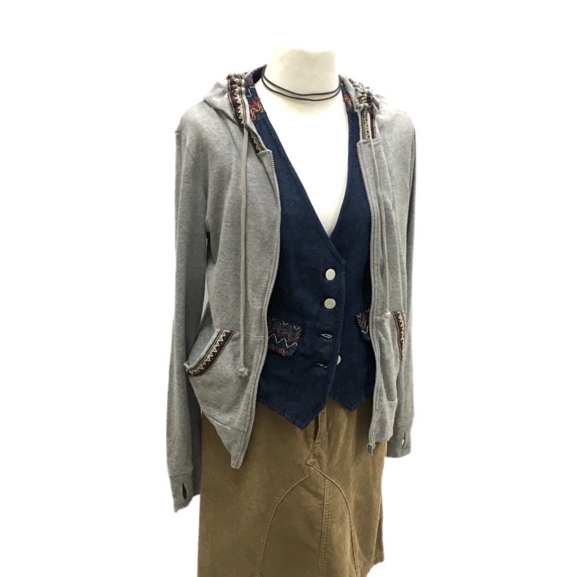 Beams boy denim vest 상품이미지2