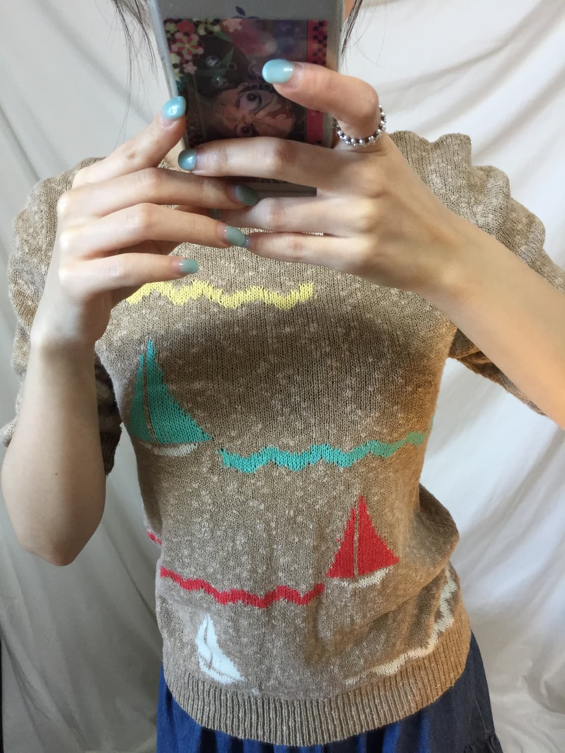 돛단배 반팔 니트 상품이미지9