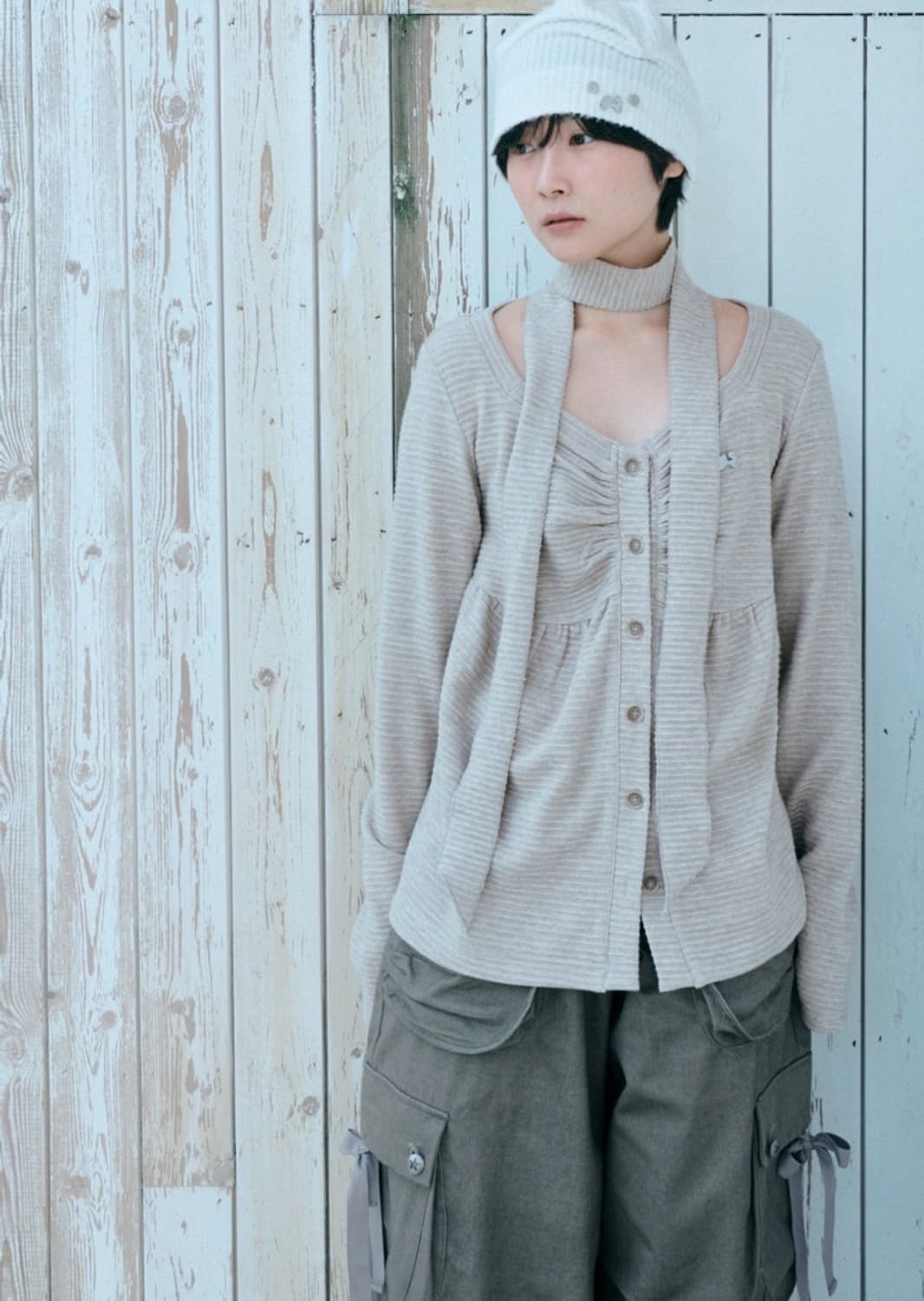 허그유어스킨Knitted babydoll cardigan 베이비돌가디건 상품이미지2