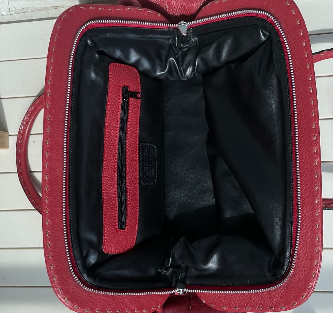 Marquesa Vintage Italian Red Leather Bag 상품이미지6