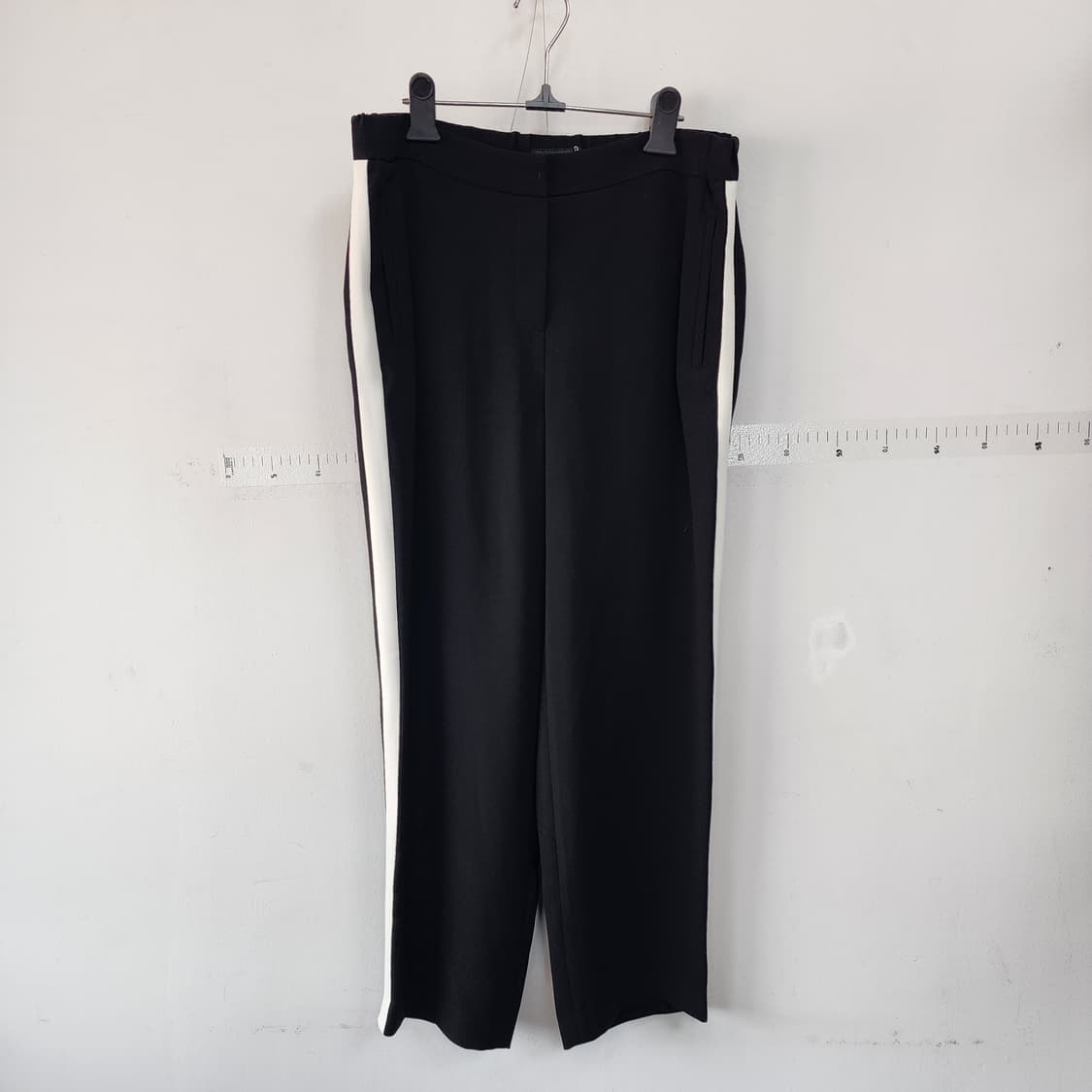 쉬즈미스 블랙 와이드 밴딩 팬츠 상품이미지1