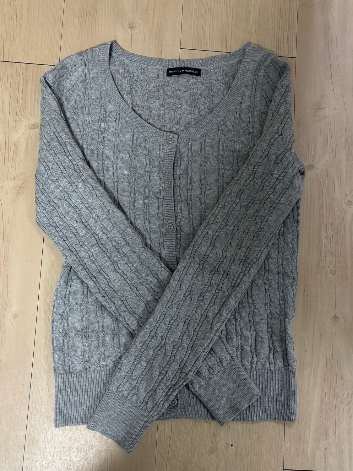 브랜디멜빌 케이블 니트 그레이 회색 상품이미지1