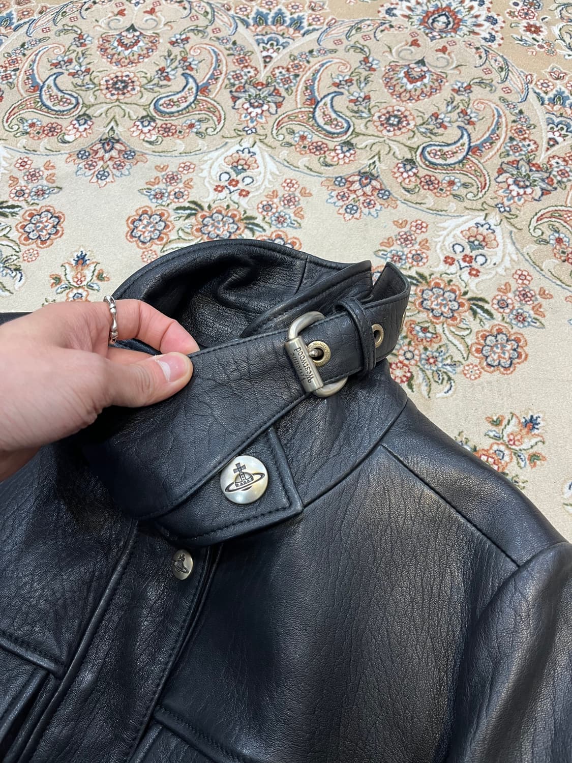 비비안웨스트우드  앵글로매니아 CHAOS 카오스 하이넥 램스킨 자켓 상품이미지5