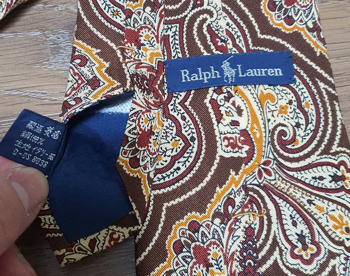 폴로 랄프로렌 페이즐리 빈티지 넥타이 상품이미지1