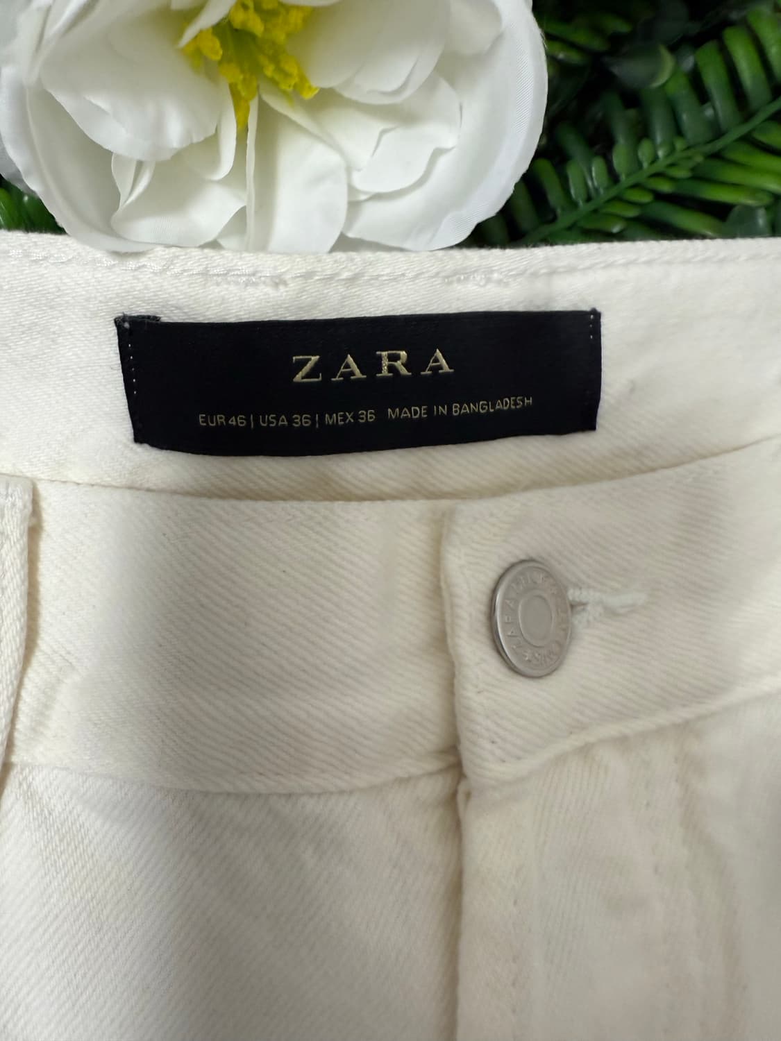 새상품) ZARA 화이트크림진 (34) 상품이미지4