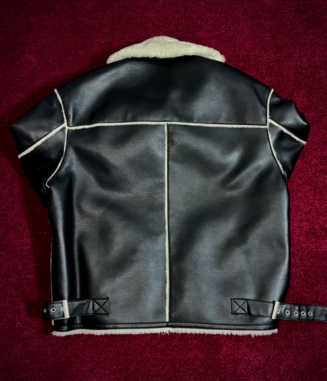 드로우핏 양털 무스탕 자켓 블랙 M 상품이미지2