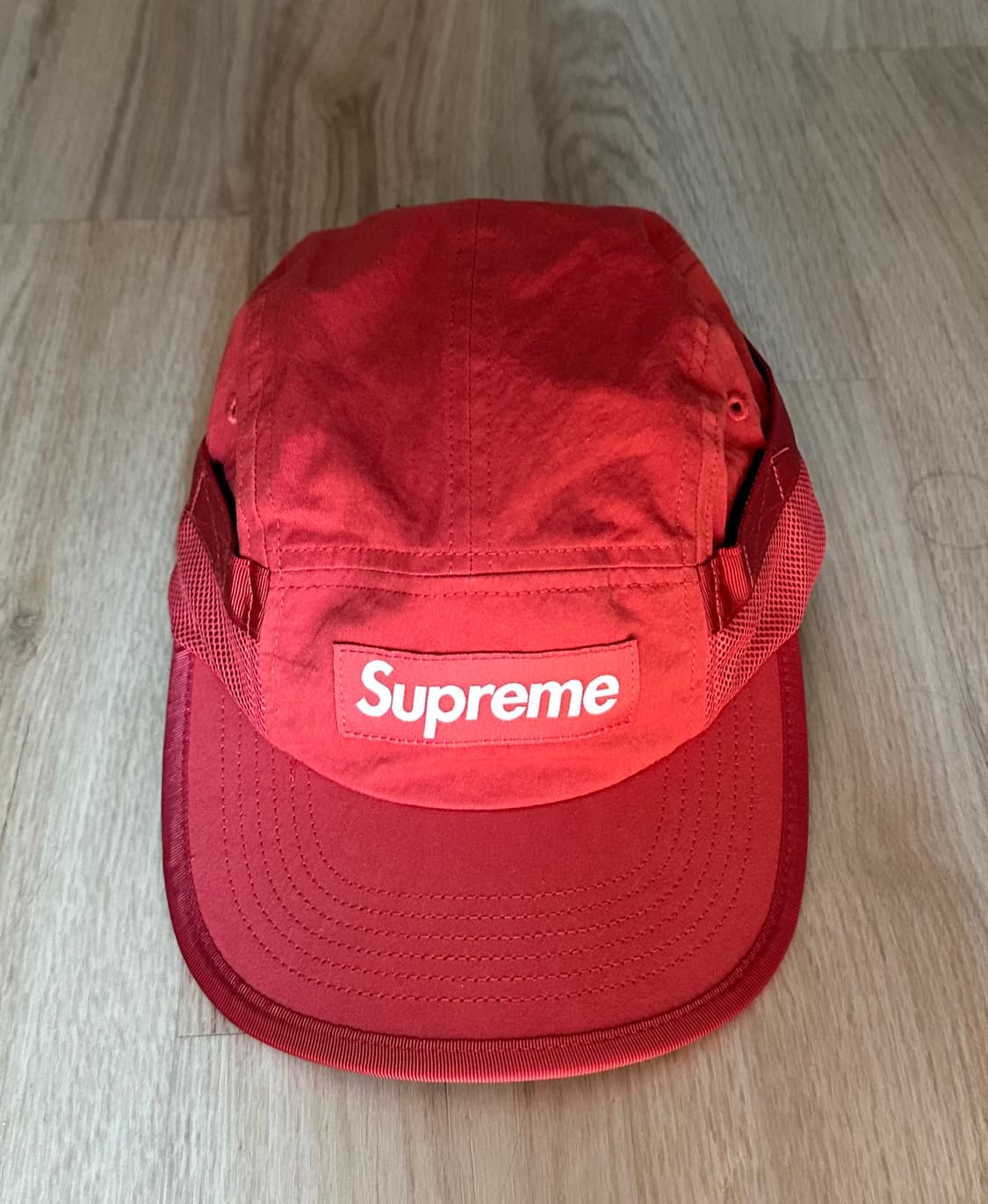 슈프림 매쉬 포켓 캠프캡 레드 상품이미지1