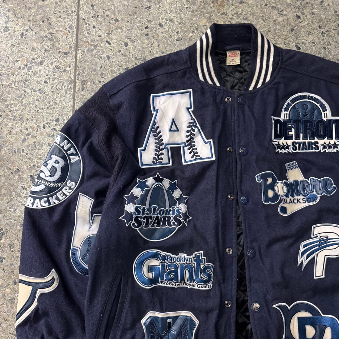 [XXL~XXXL] Negro Baseball 울 바시티 자켓 상품이미지4