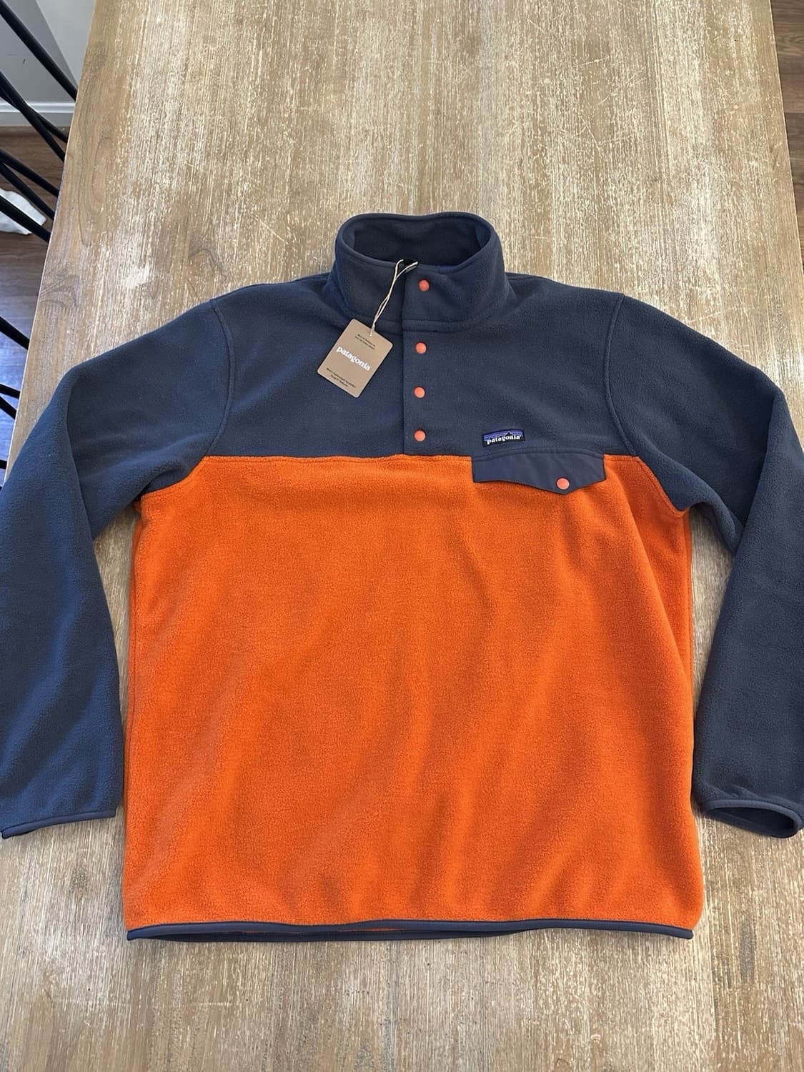 20FW 파타고니아 신칠라 스냅-T 네이비 오렌지 플리스 상품이미지1