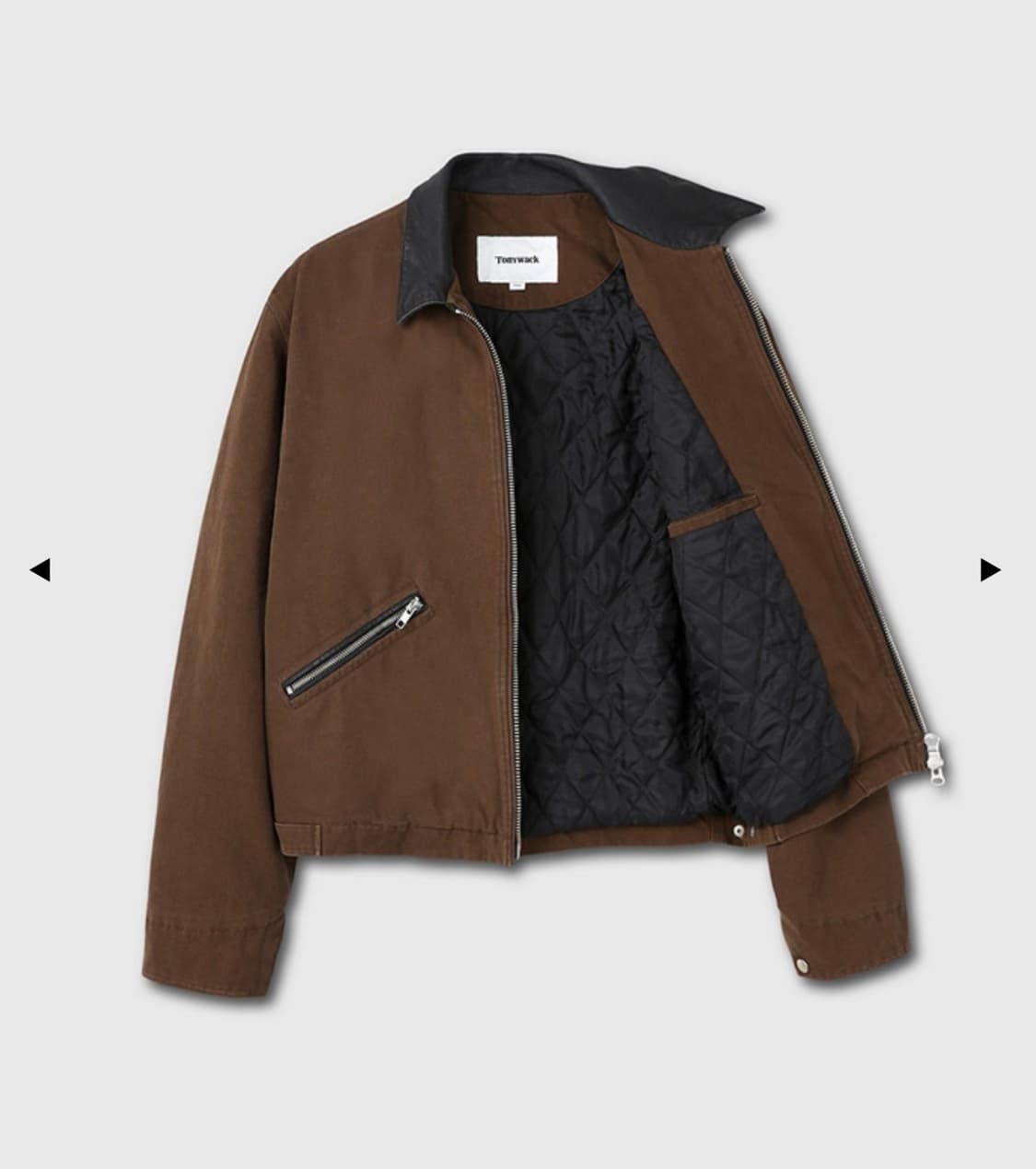 (새상품) 토니웩 워크자켓 레더카라 브라운 상품이미지2