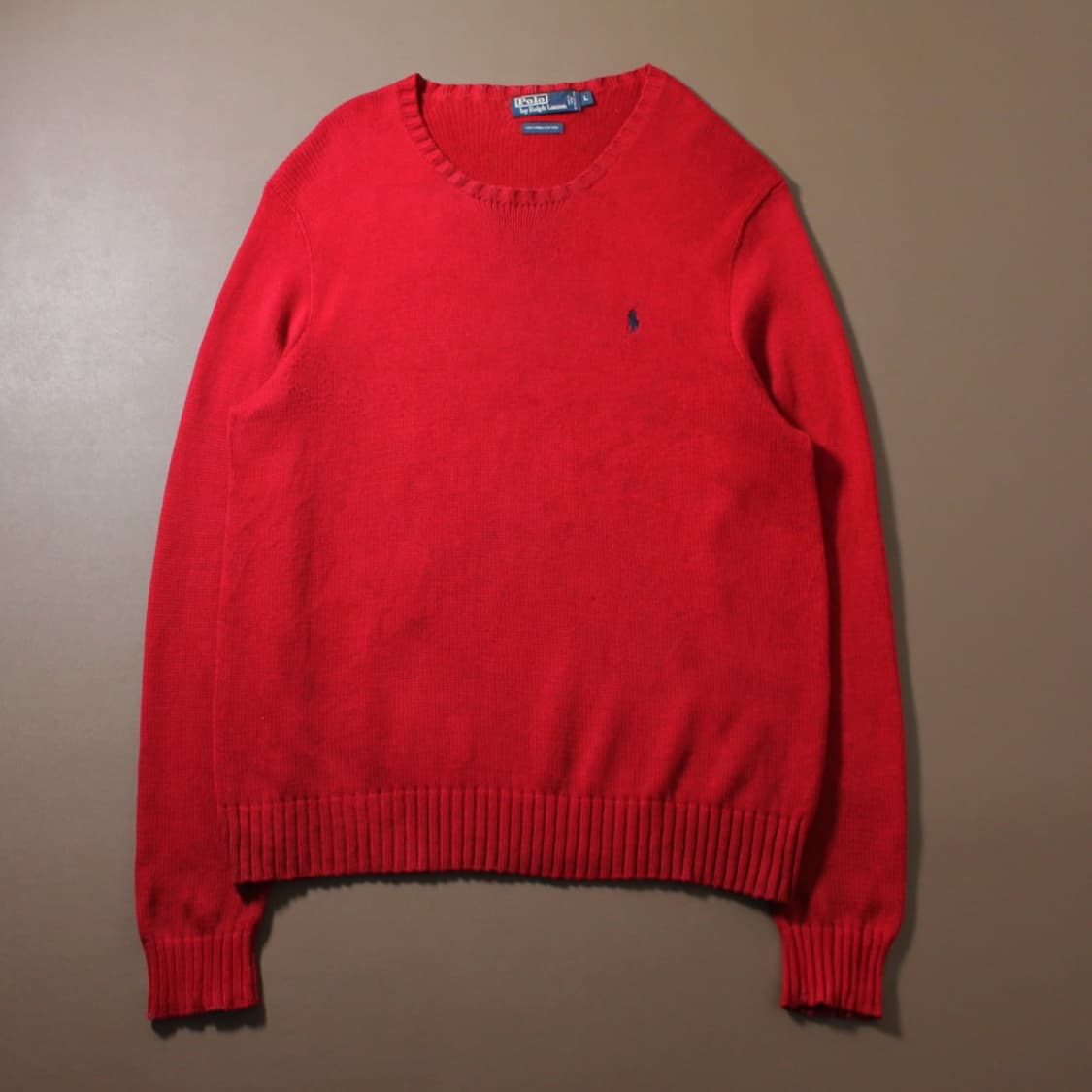 Polo 폴로 랄프로렌 레드 라운드 니트  상품이미지1