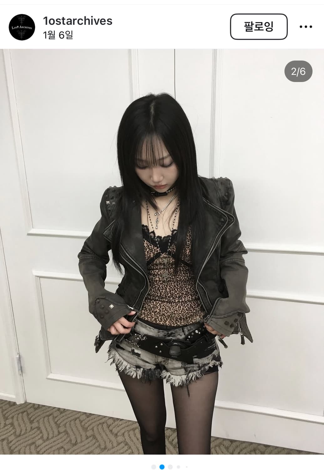 로스트아카이브스 빈티지 shalang 스터드 라이더자켓 상품이미지1