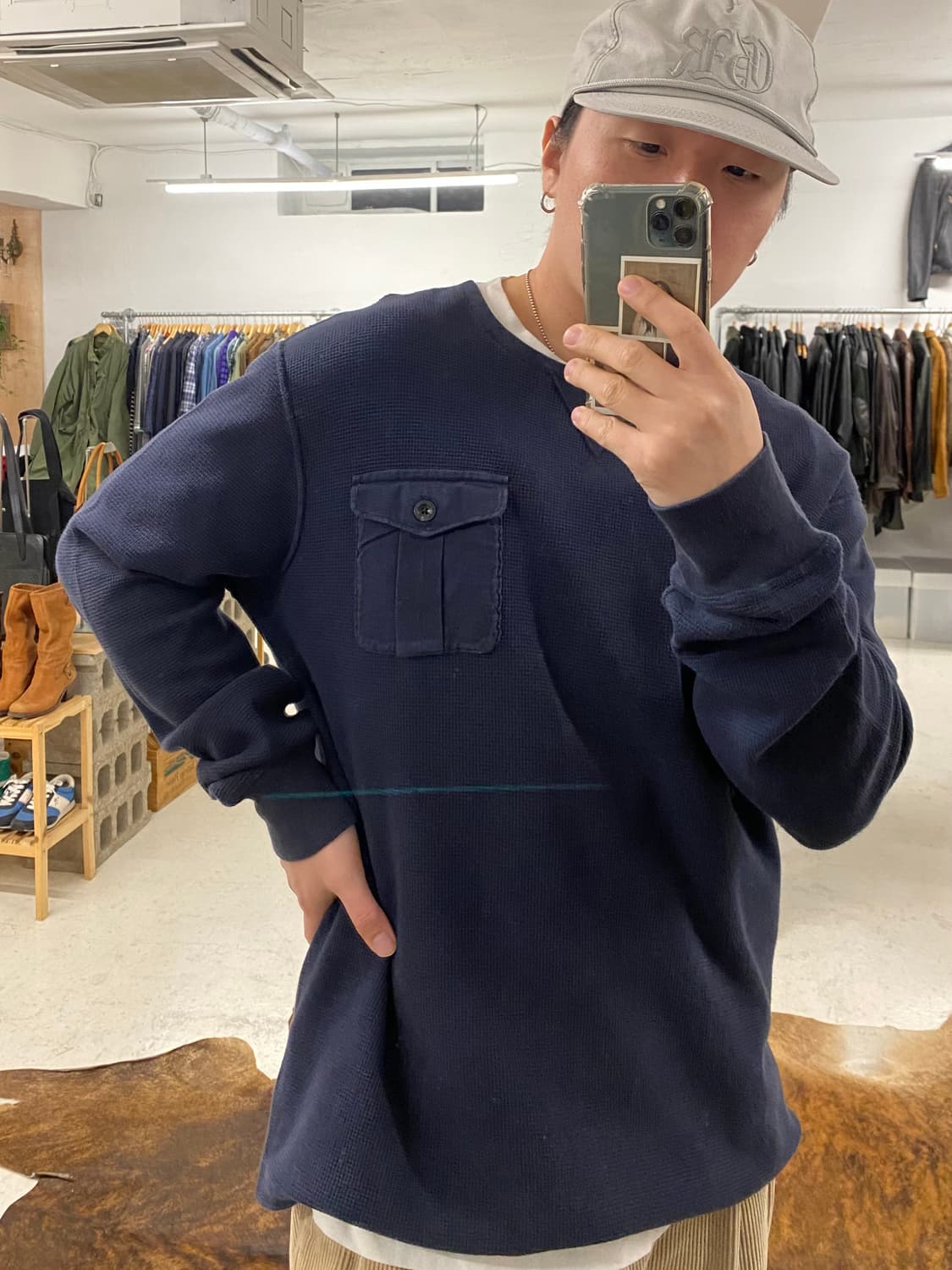 POLO RALPHLAUREN pocket waffle knit 와플니트 상품이미지2