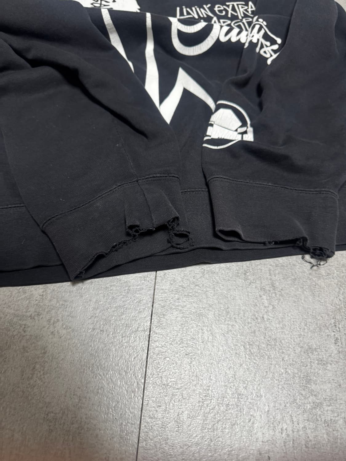 [L] 00s 올드 스투시 롱슬리브 블랙 상품이미지7