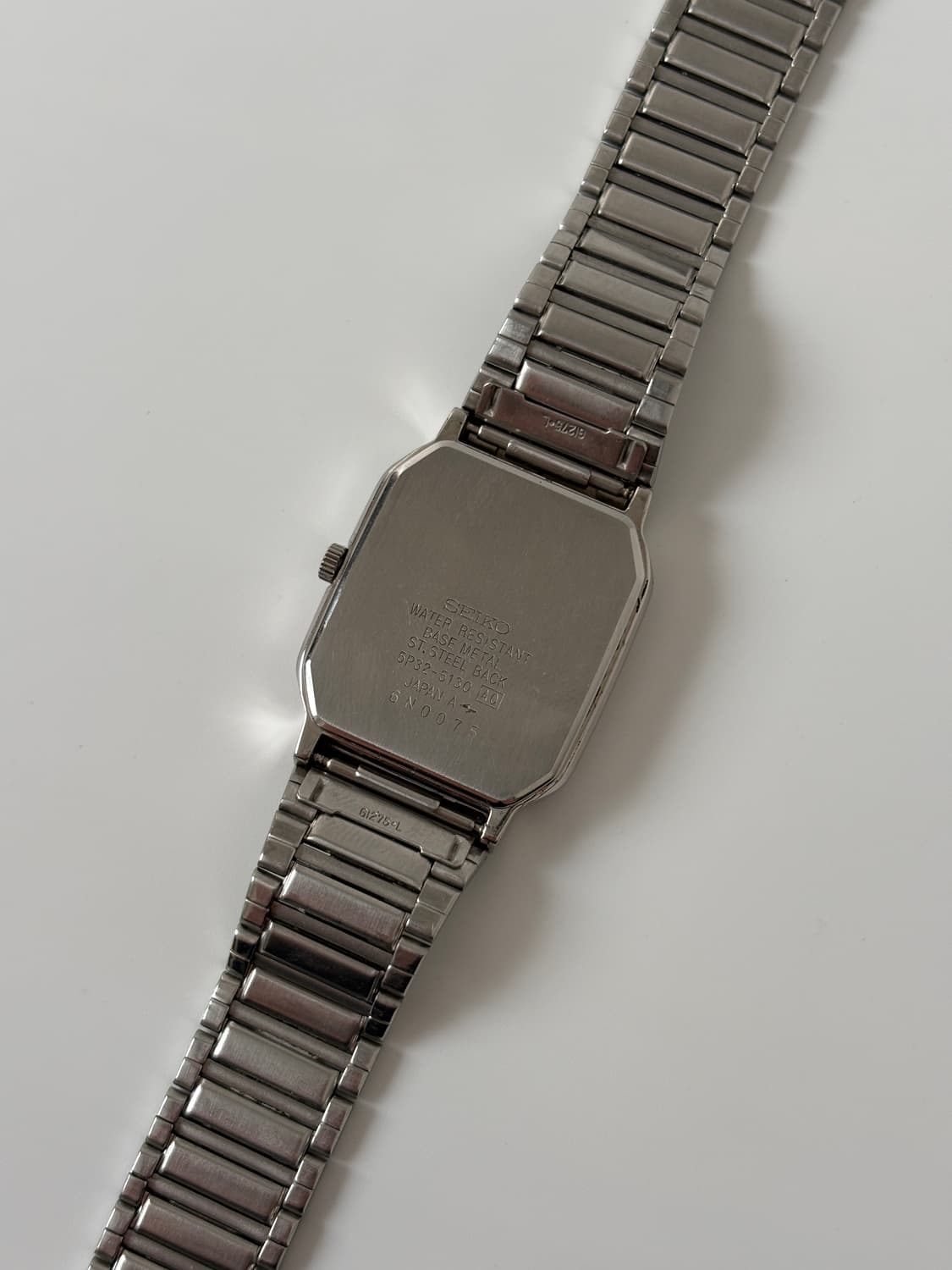 세이코 1980년대 실버 스퀘어 쿼츠 남성 상품이미지9