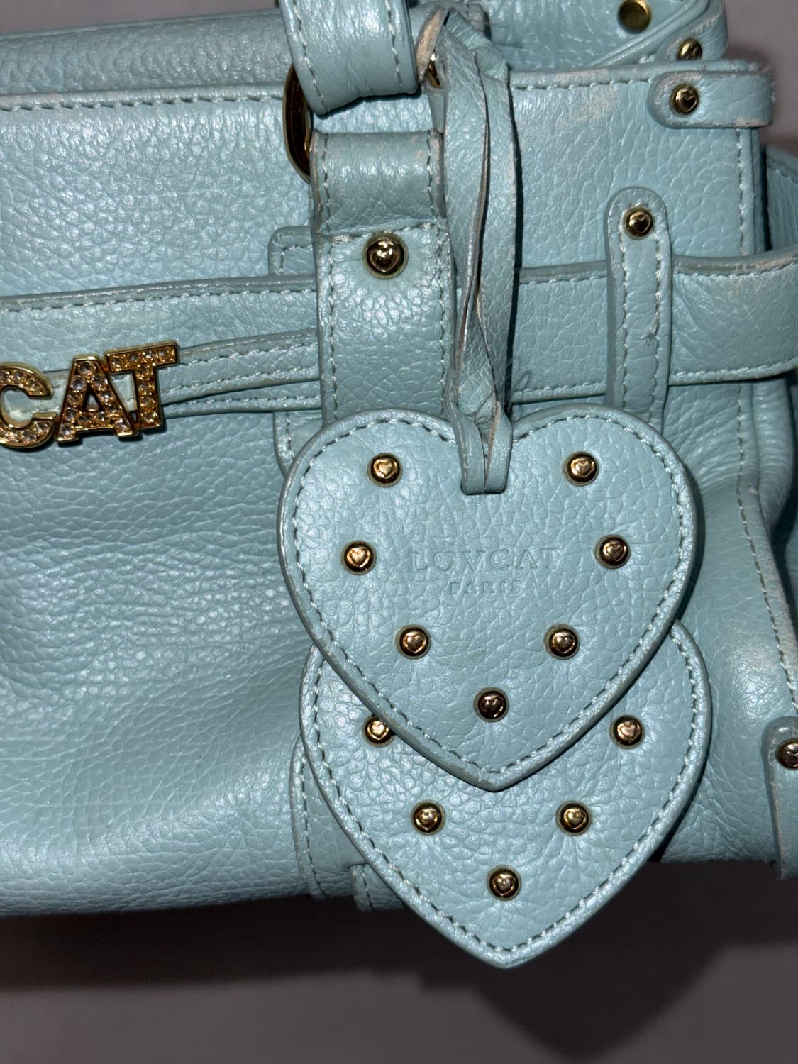 LOVCAT sky blue belted buckle 숄더백 상품이미지4