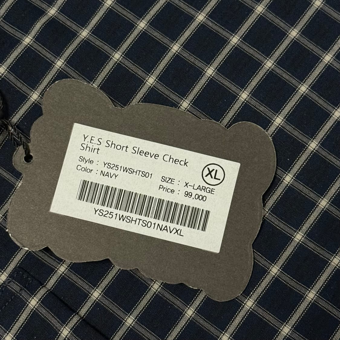 예스아이씨 short sleeve check shirt XL 상품이미지5
