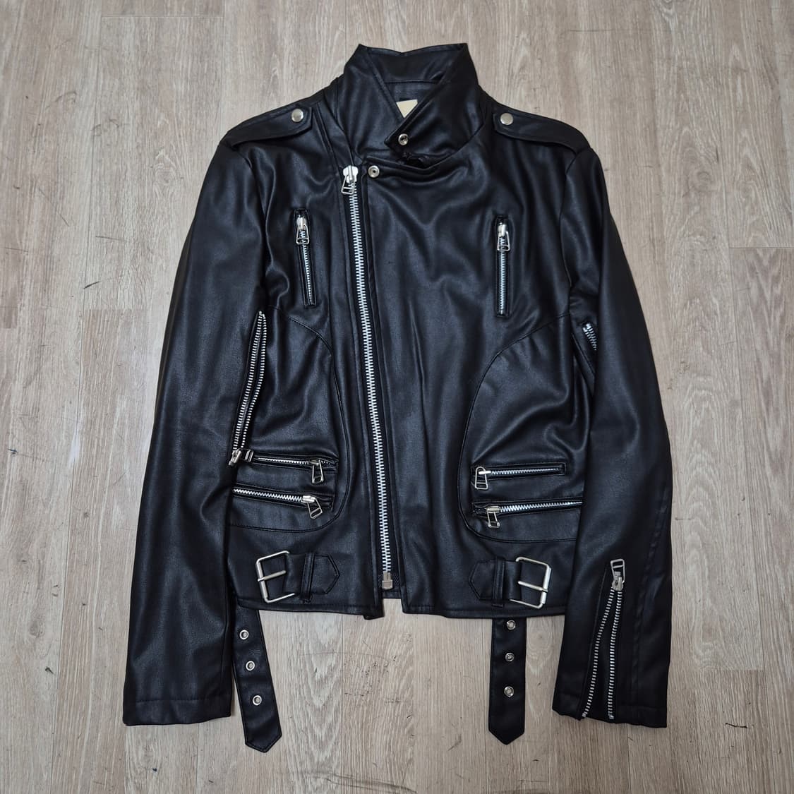 어태치먼트 여성 캐주얼 레더 더블 라이더 자켓 상품이미지1