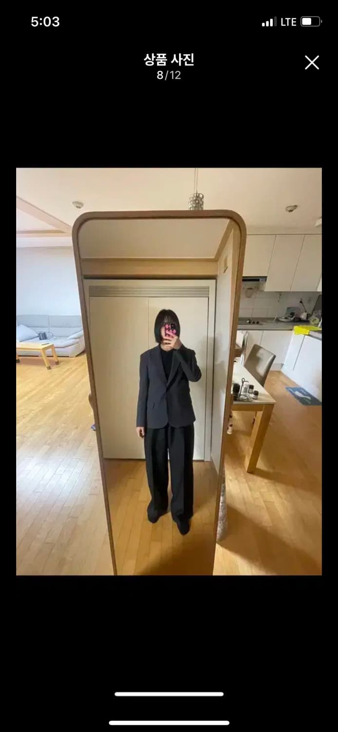 (택달린 새상품)서쿠키 벨벳포인트 그레이 자켓 블레이저 하객룩 꼼데 상품이미지8