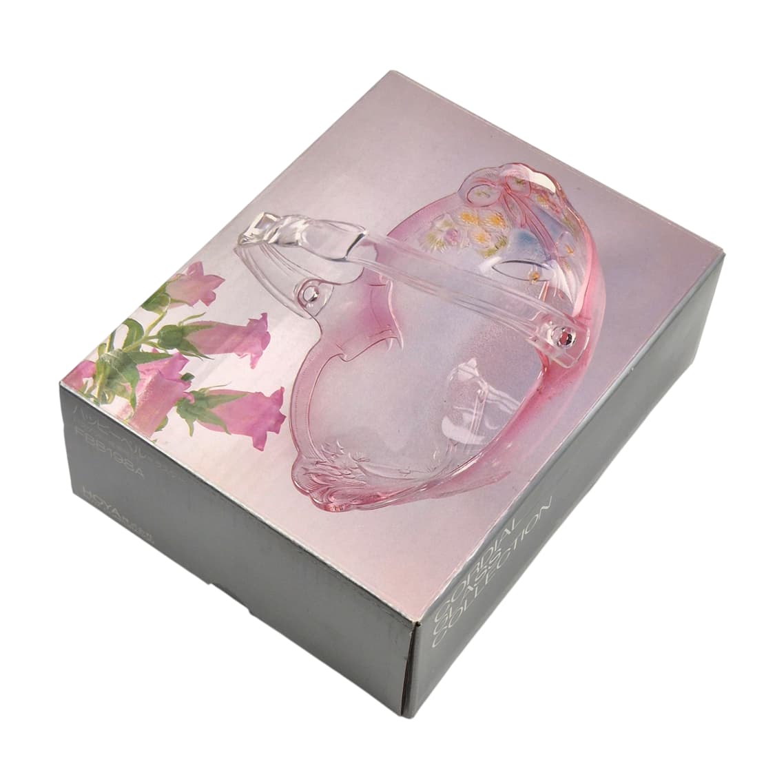 90s 호야 크리스탈 컬러 리본&벨 바구니 상품이미지2