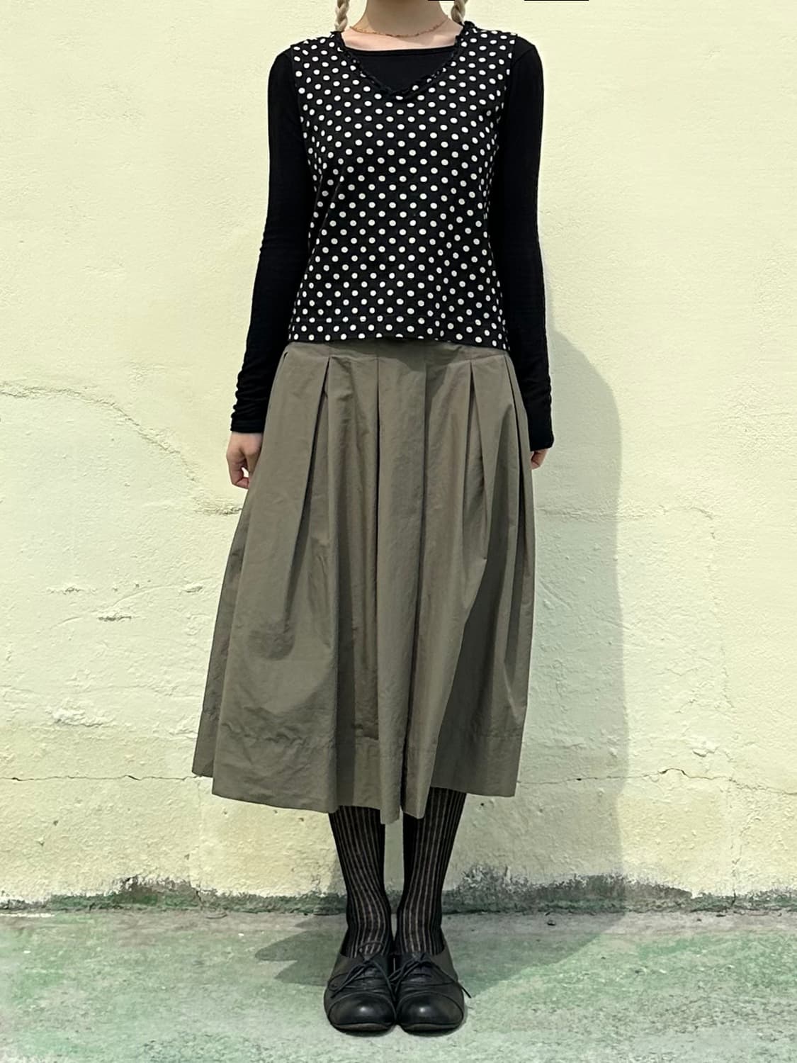 마리끌레르 도트 패턴 슬리브리스 상품이미지4