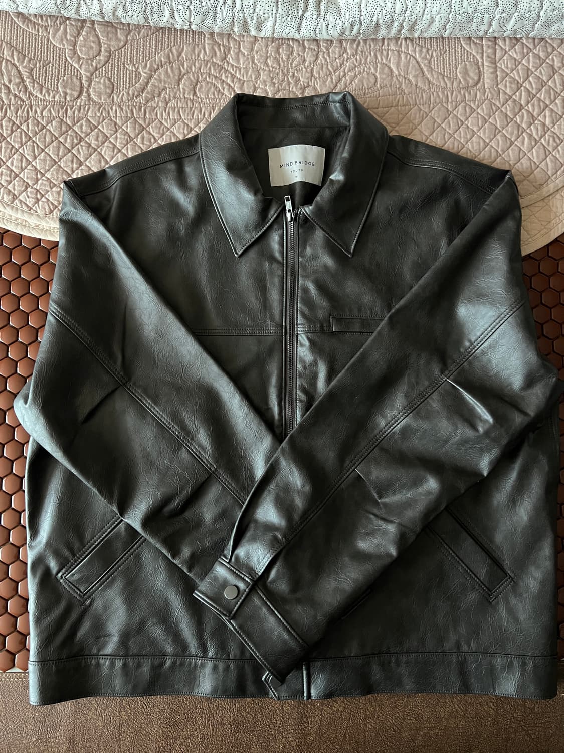 마인드브릿지 워싱레더 트러커 자켓 110 (새상품) 상품이미지3