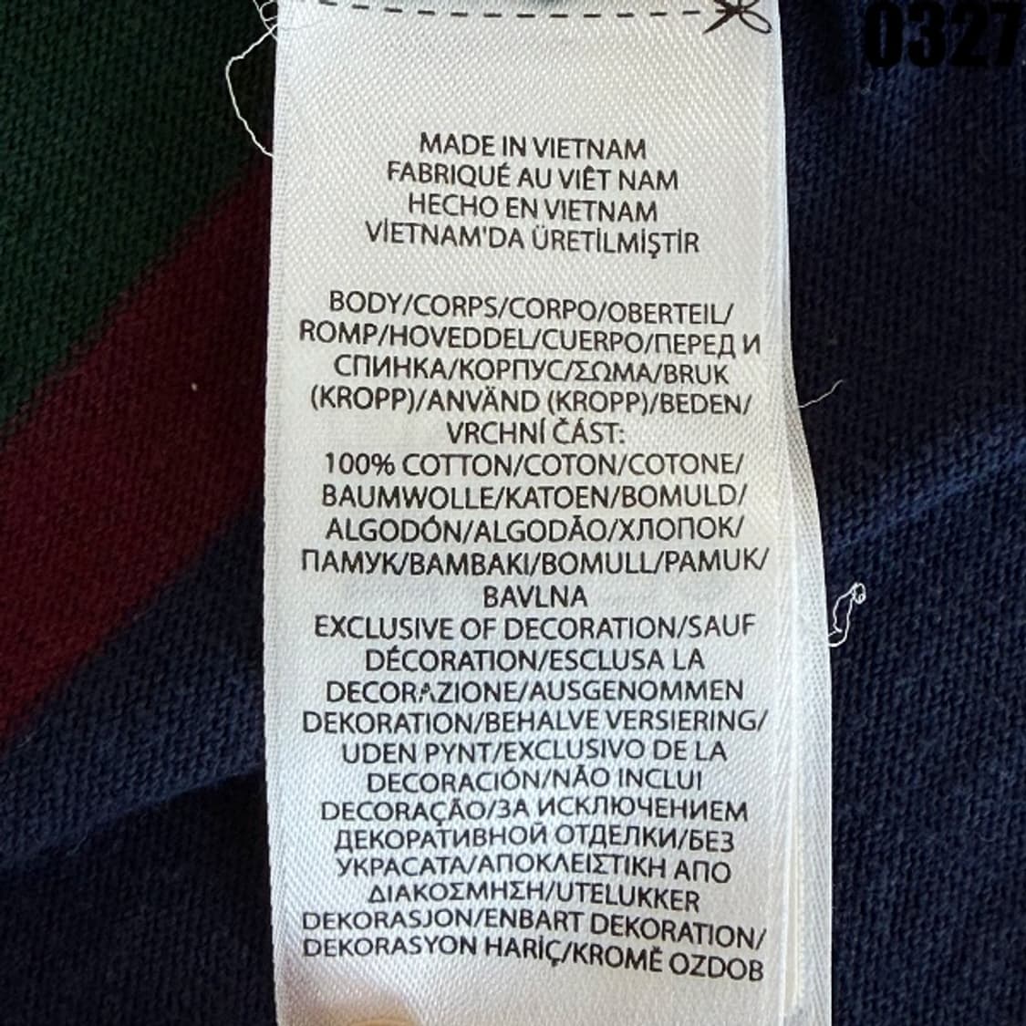 폴로 랄프로렌 클래식핏 스트라이프 럭비 긴팔 XL 0327 상품이미지7