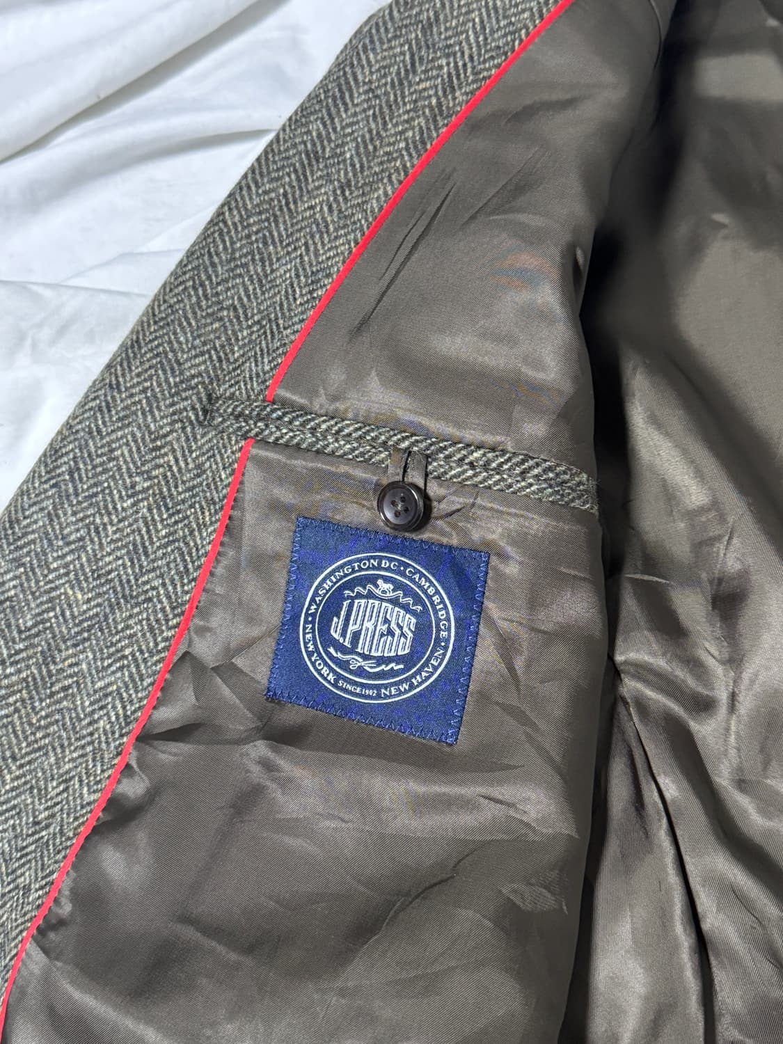 제이프레스 알파카 모헤어 헤링본 트위드 자켓 상품이미지5