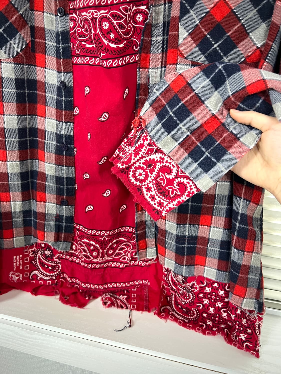 OLDPARK-PAISLEY PULLOVER SHIRT (RED)  상품이미지10