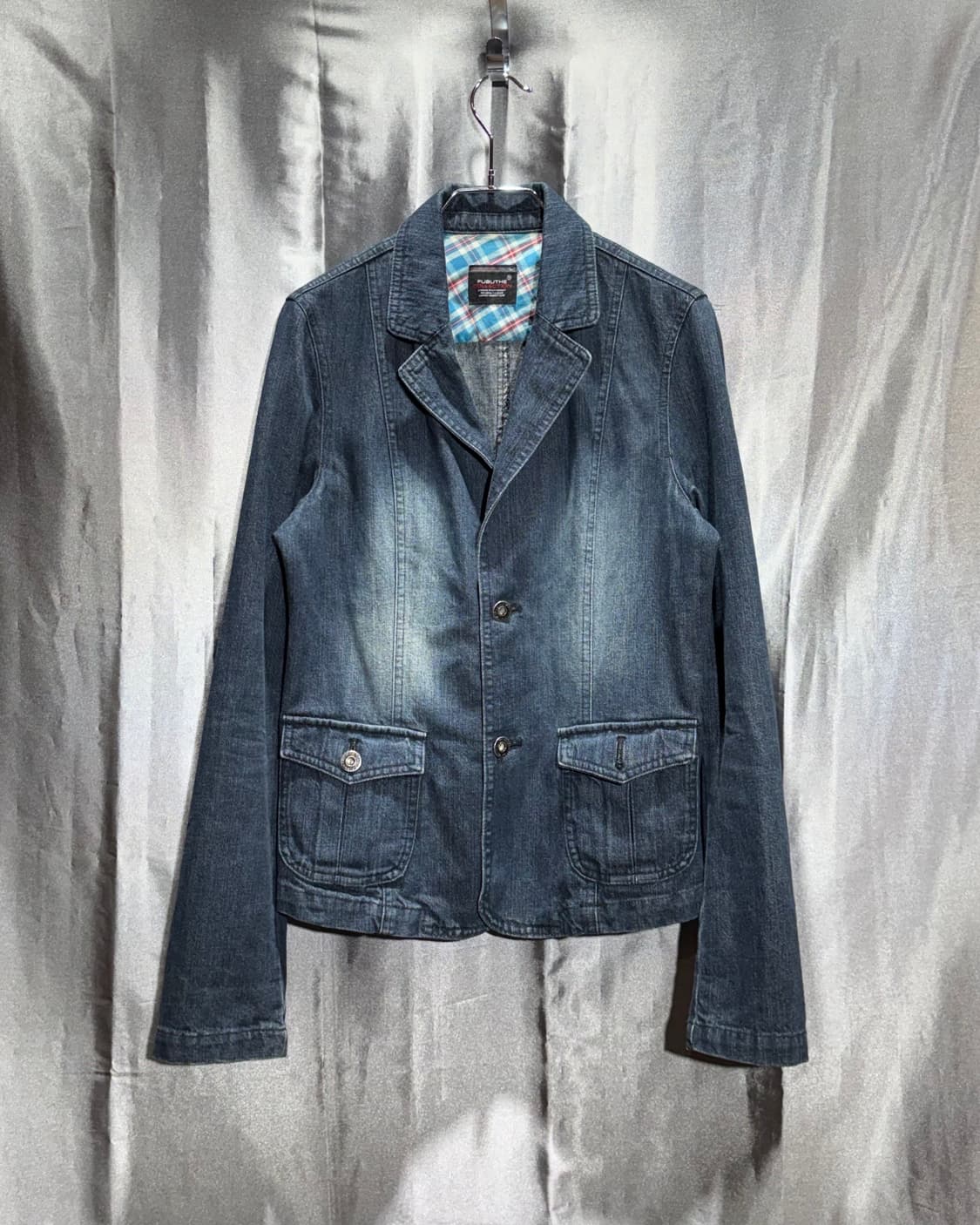 M 푸부 우먼스 워시드 데님 블레이저 상품이미지2