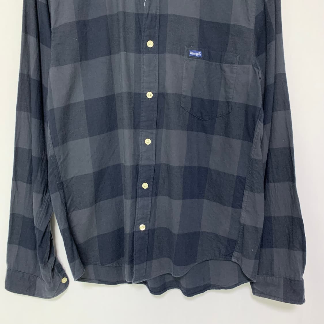랭글러 빈티지 체크 남방 셔츠 남녀공용 L 상품이미지3