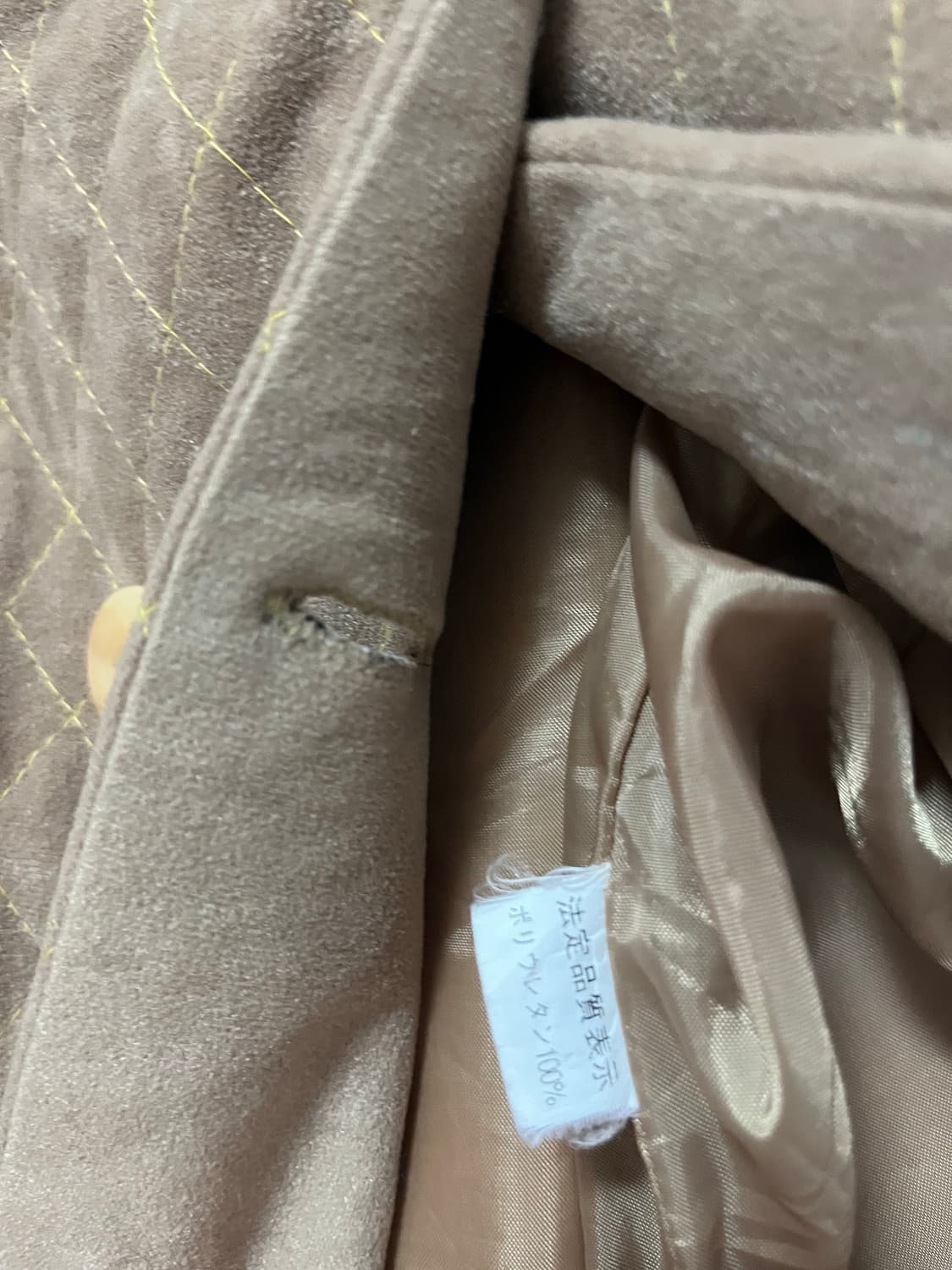 빈티지 카멜 퀼팅 자켓 상품이미지3