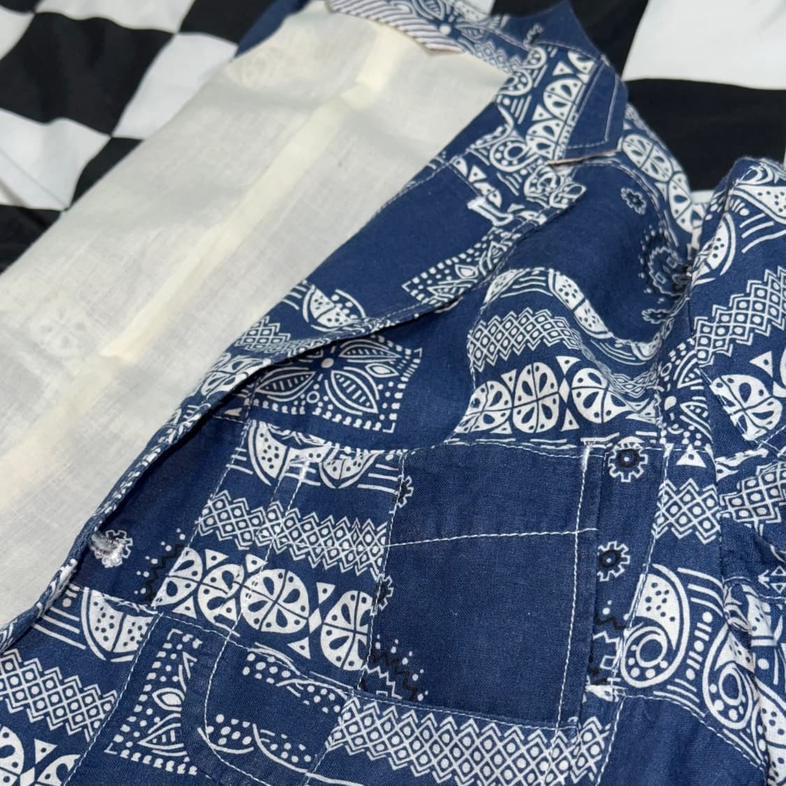 빔즈 패치워크 블레이저 코튼 자켓 상품이미지6