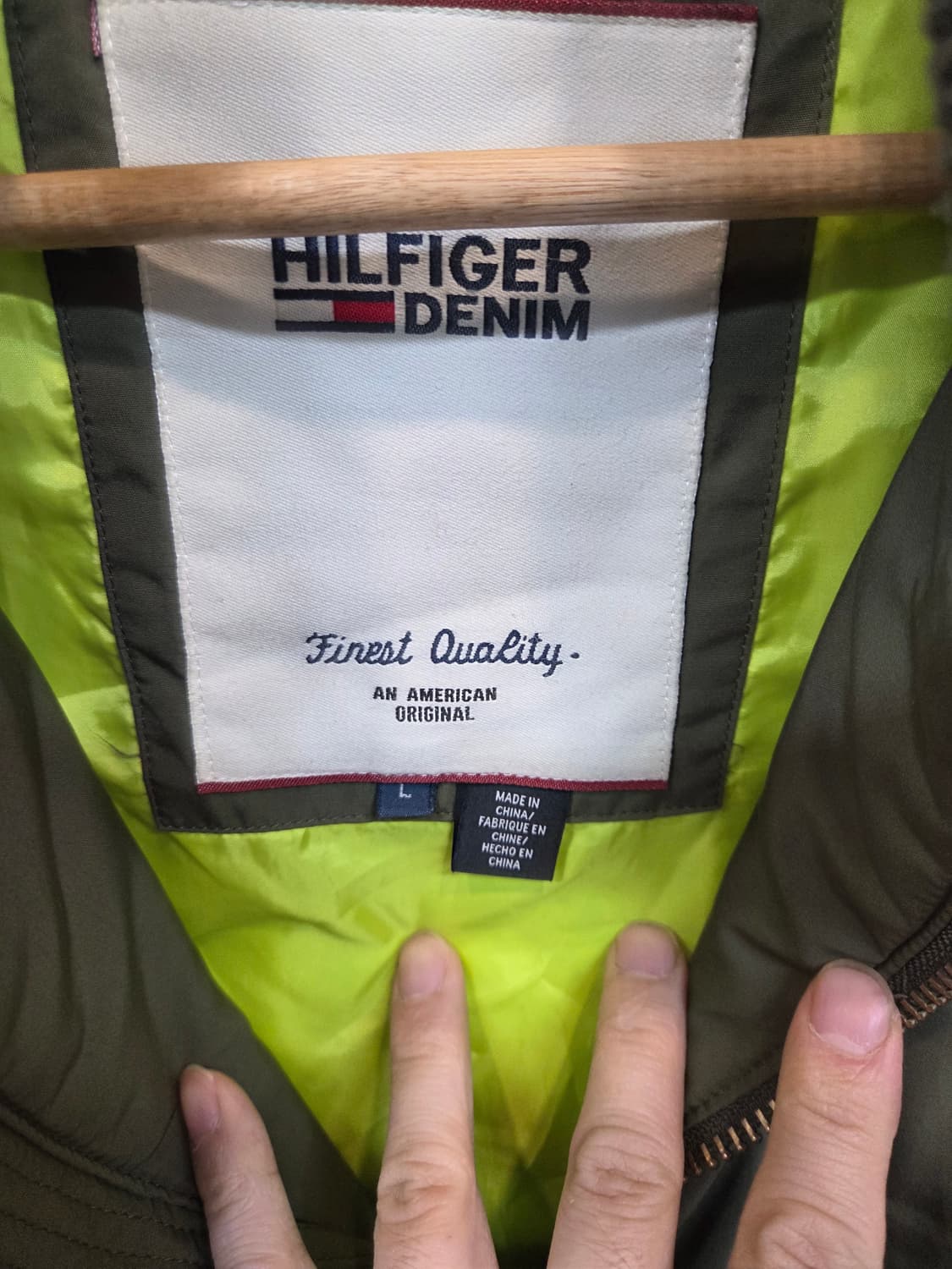 타미힐피거 다이아몬드 퀄팅 봄버자켓 L 상품이미지3