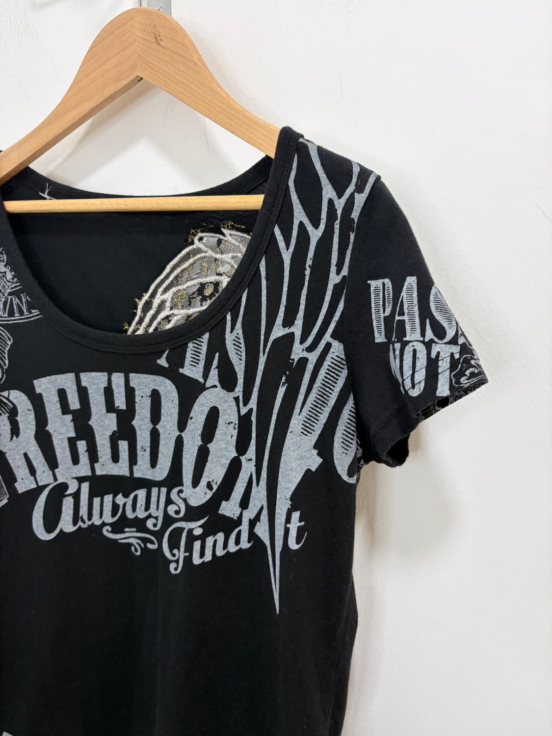 glitz y2k 프린팅 펑크 날개 반팔 티셔츠 상품이미지7