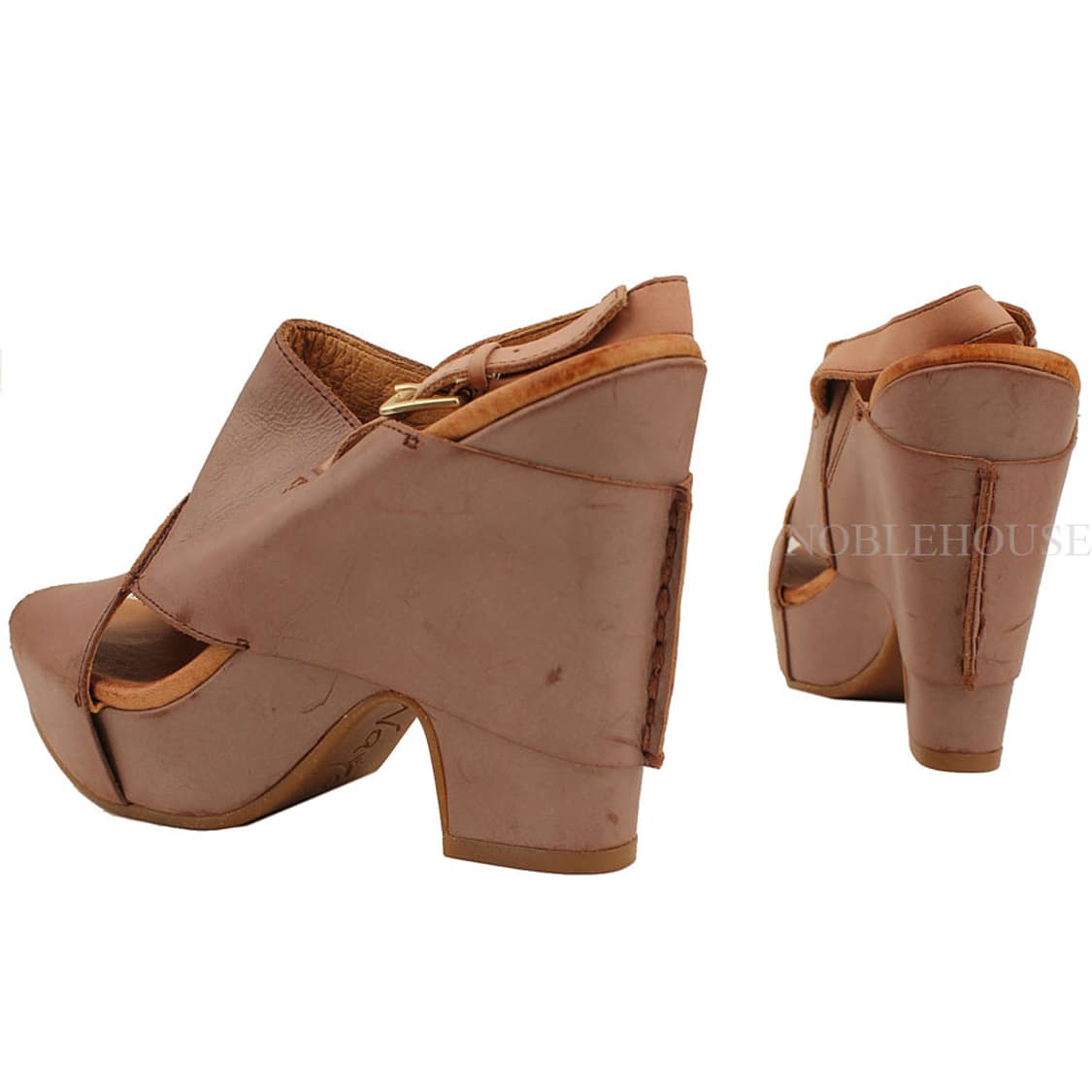 나야 인디언핑크 빈티지 슬링백 웨지 샌들 37.5 상품이미지5