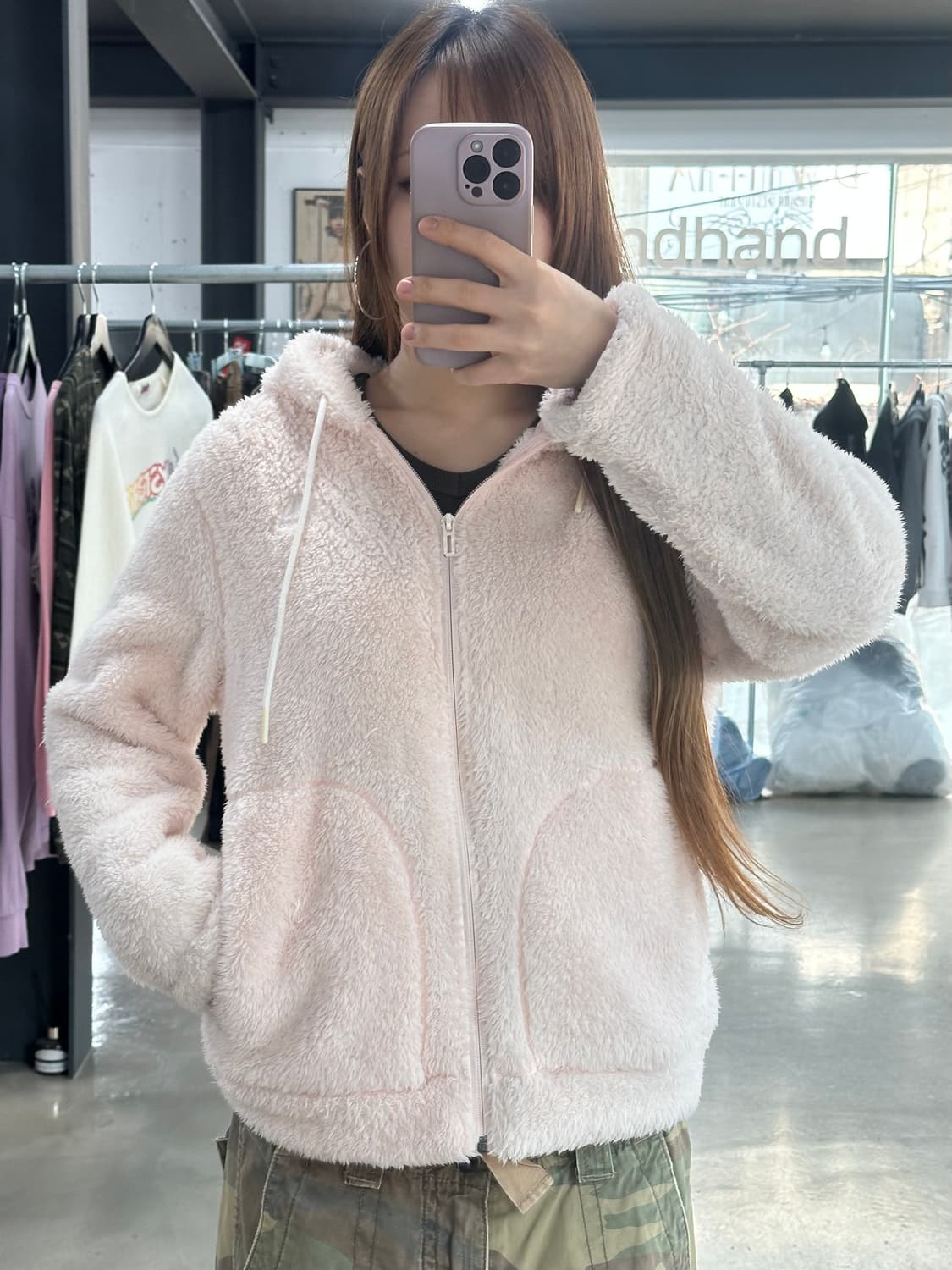 아디다스 플리스 후드집업 딸기우유 상품이미지1