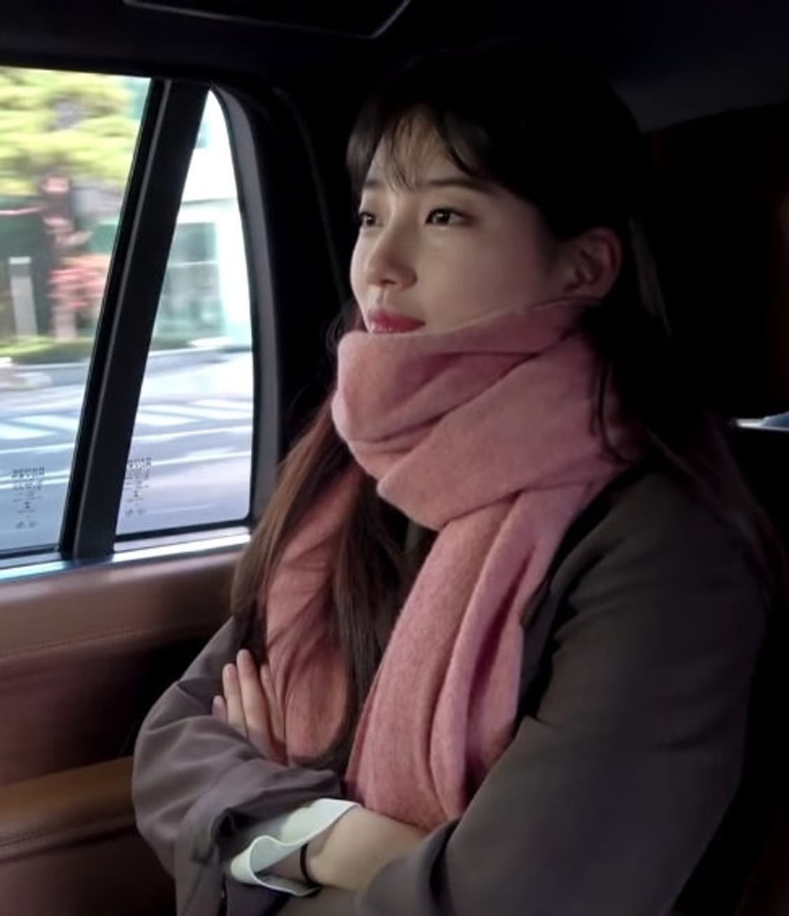 아크네 스튜디오 캐나다 내로우 스카프 로즈 멜란지 상품이미지2